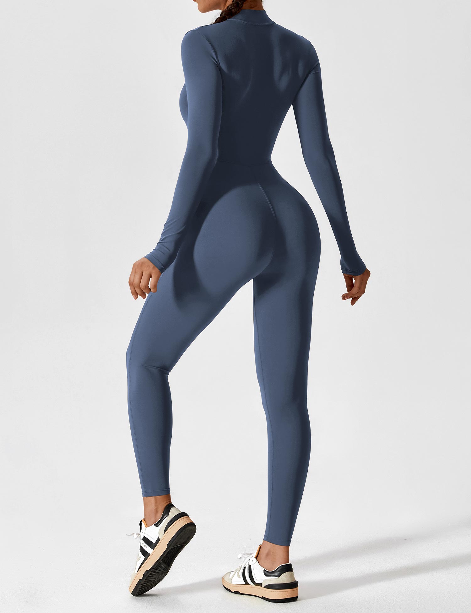 YGLEO Long Sleeve | Short Sleeve Zipper Jumpsuit