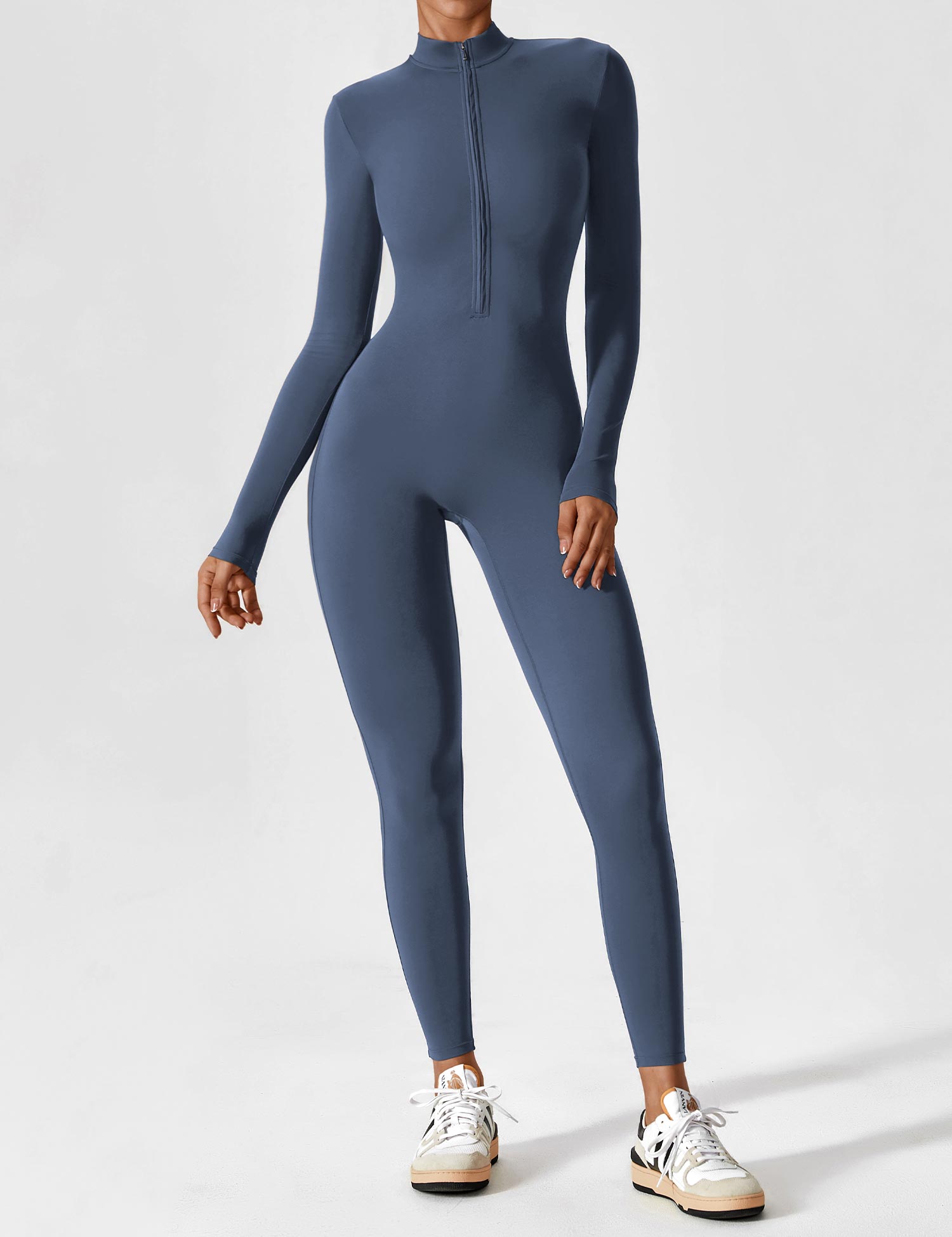 YGLEO Long Sleeve | Short Sleeve Zipper Jumpsuit