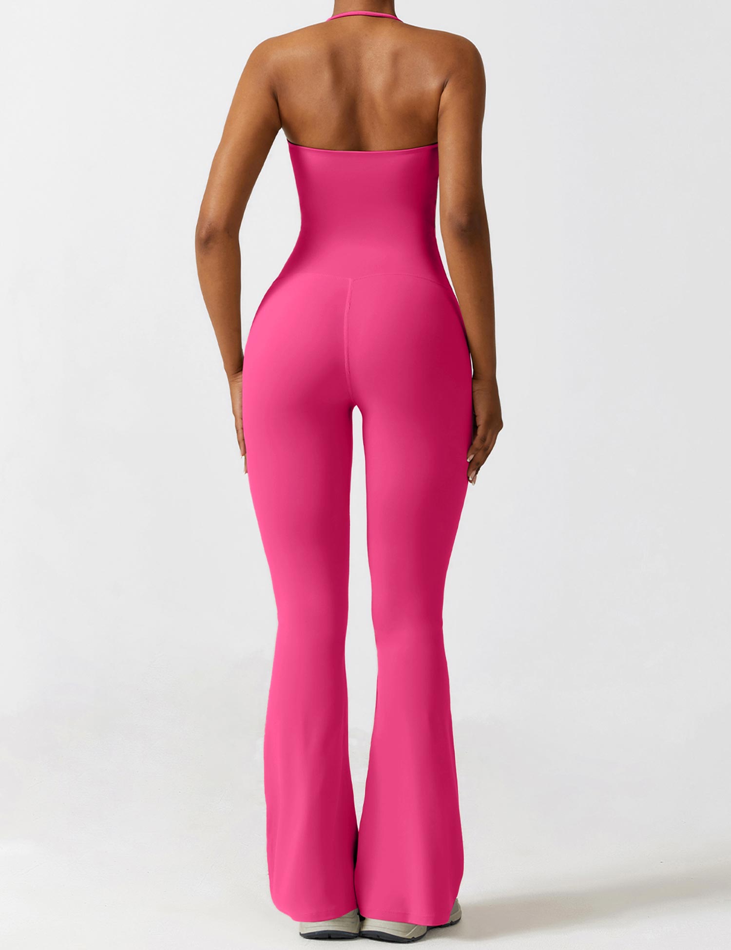 YGLEO Halter Flared Jumpsuit