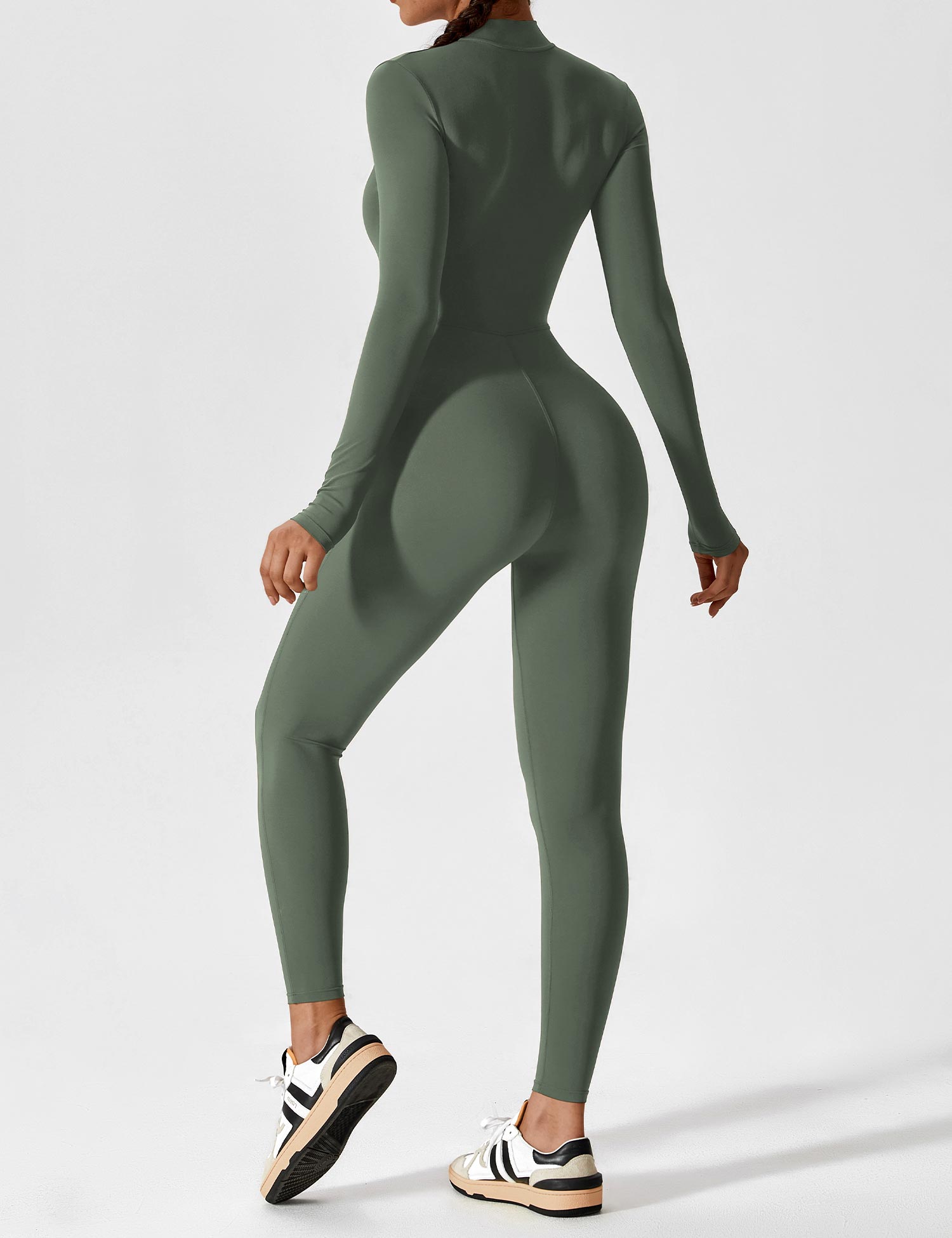 YGLEO Long Sleeve | Short Sleeve Zipper Jumpsuit