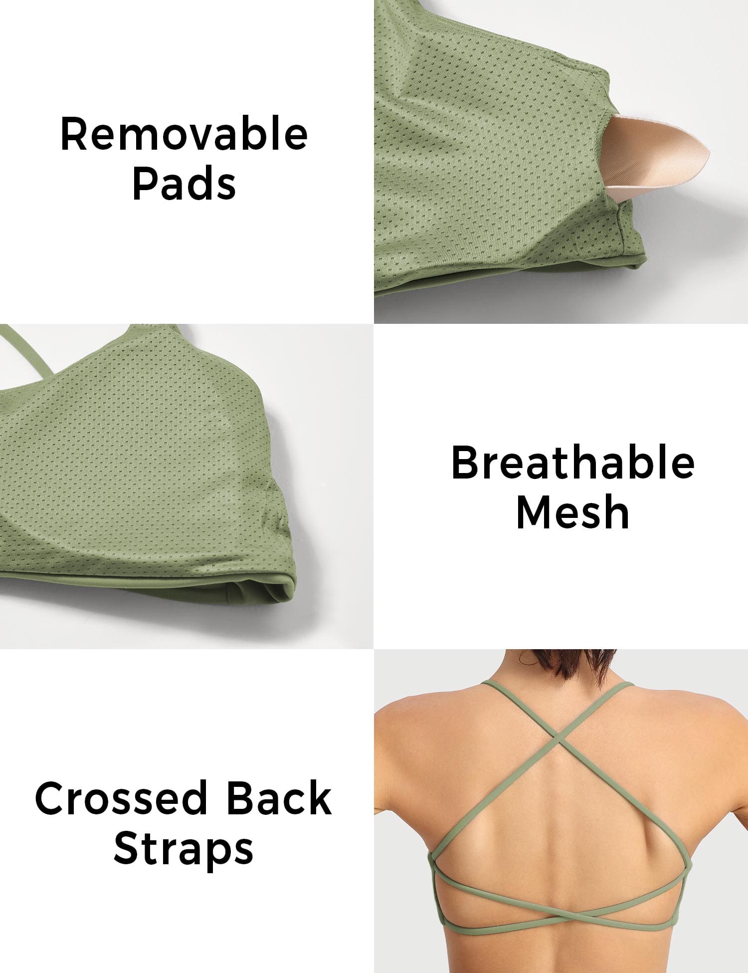 YGLEO Pearl Sports Bra