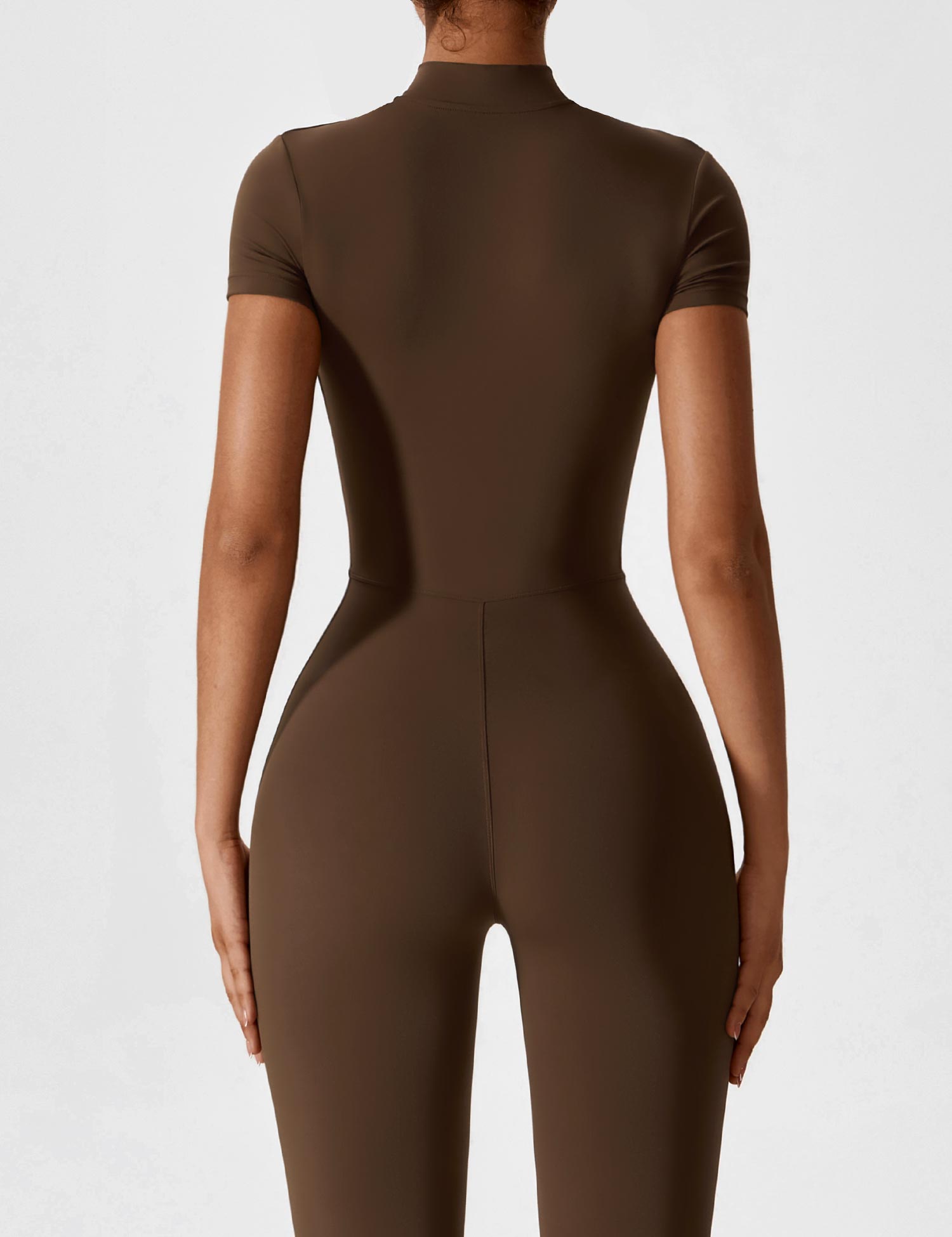 YGLEO Long Sleeve | Short Sleeve Zipper Jumpsuit