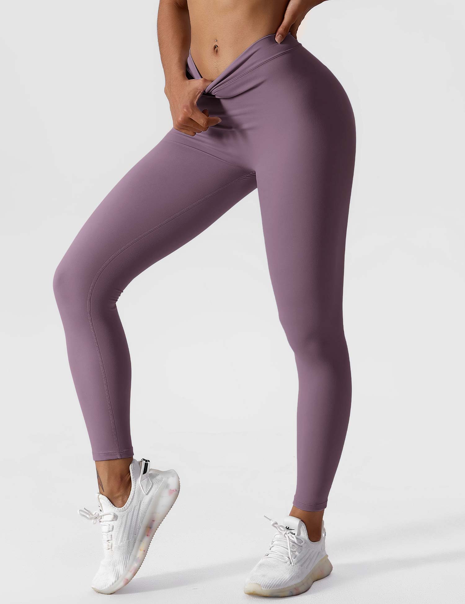 YGLEO V-back Ruched Leggings