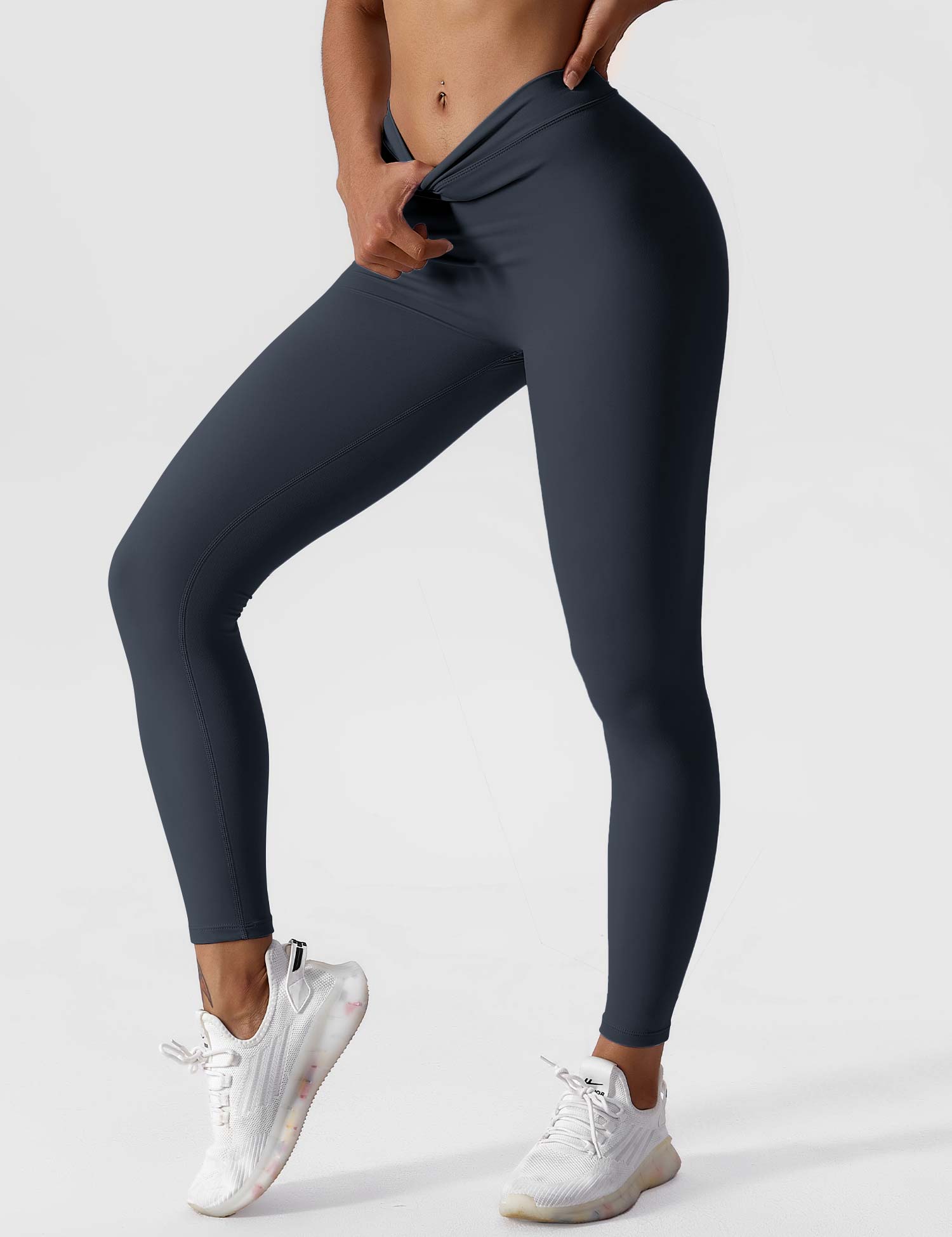 YGLEO V-back Ruched Leggings