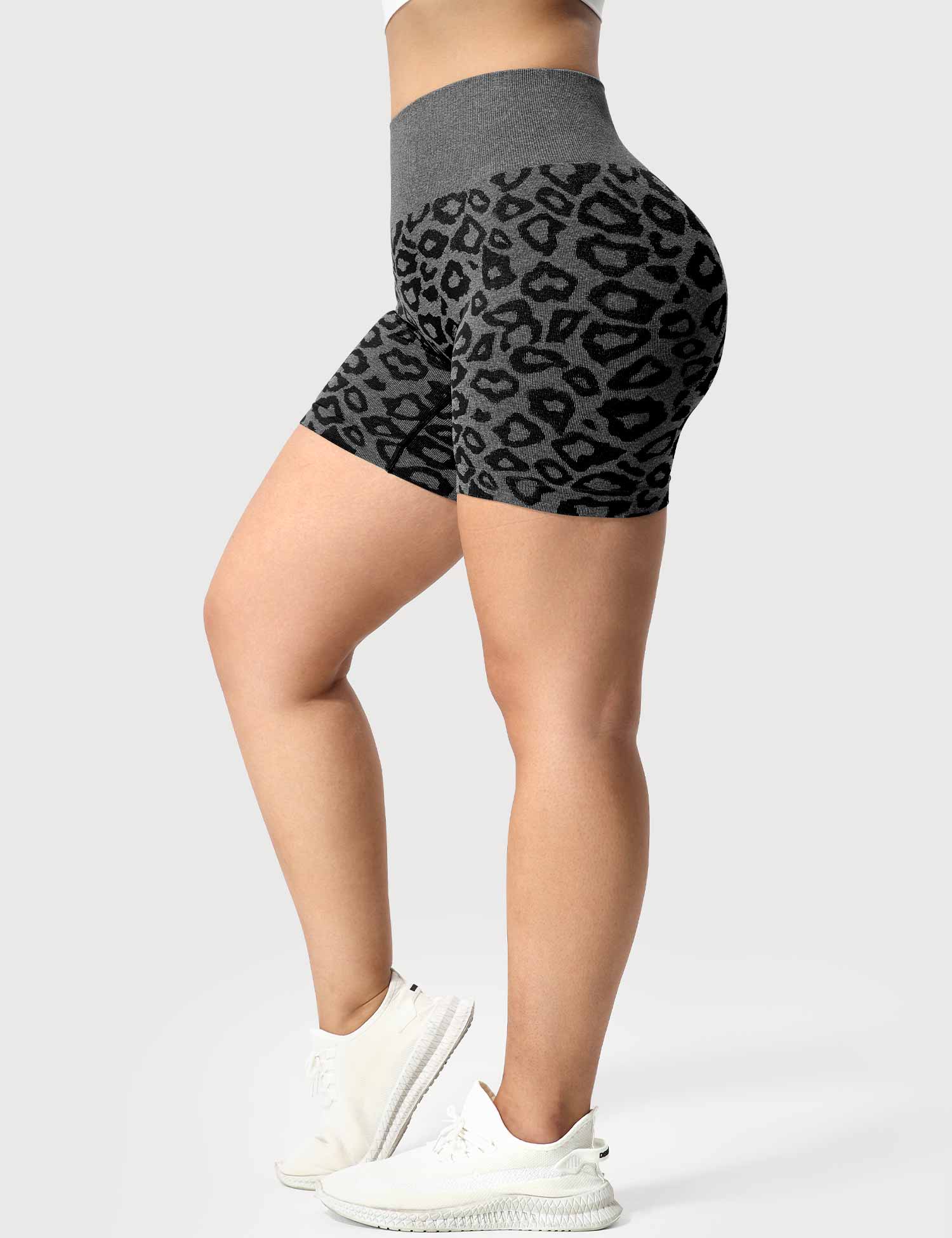 YGLEO Leopard Seamless Shorts