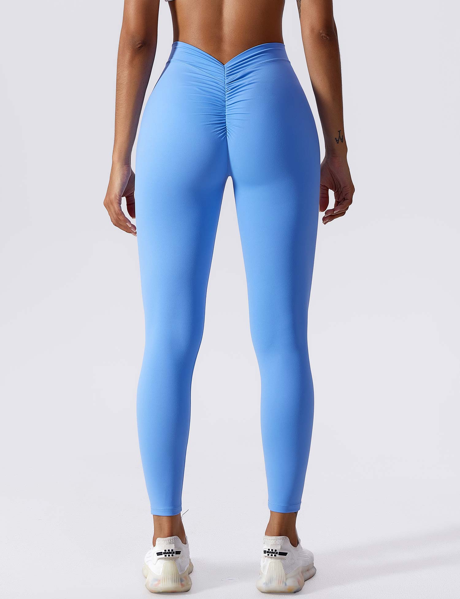 YGLEO V-back Ruched Leggings