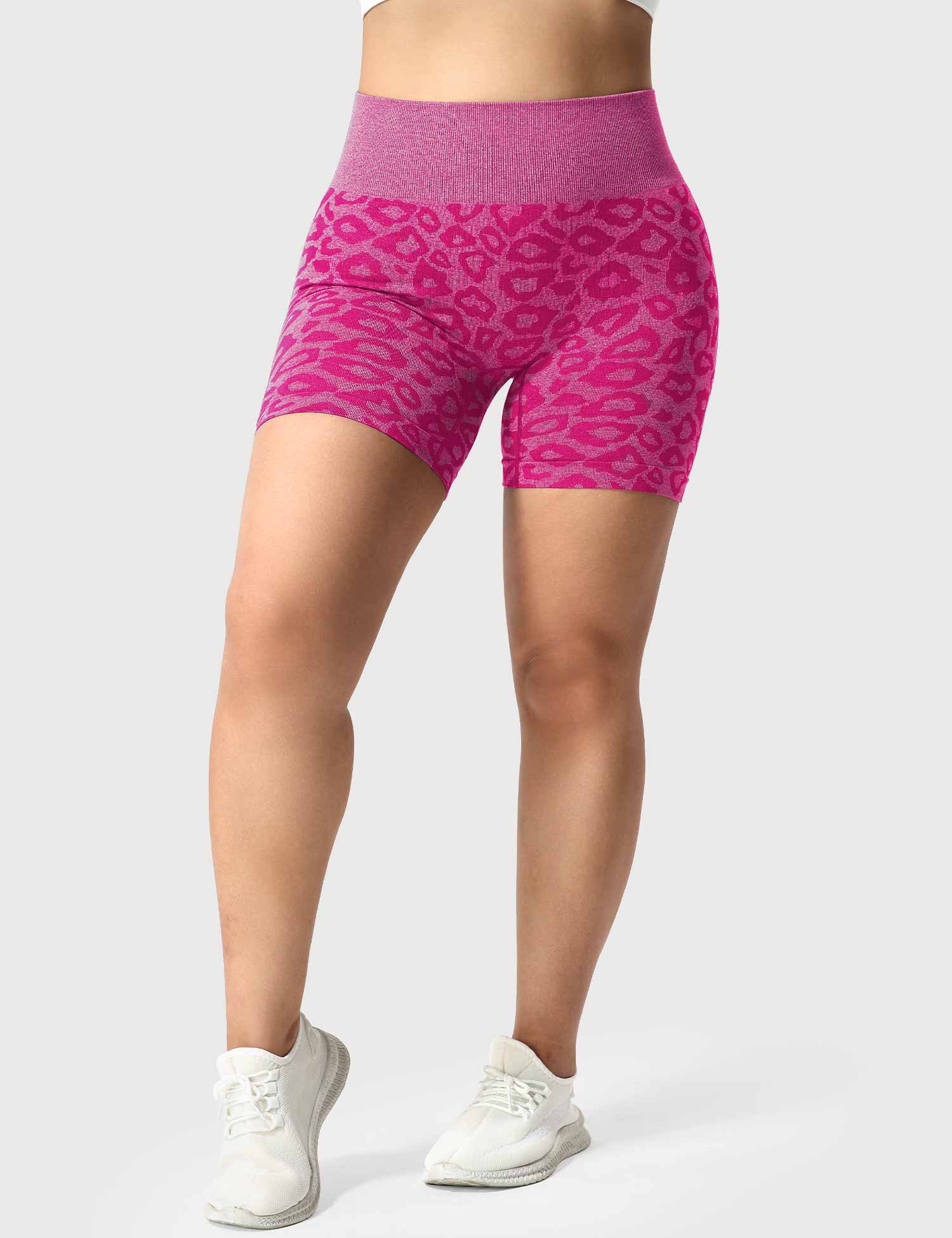 YGLEO Leopard Seamless Shorts