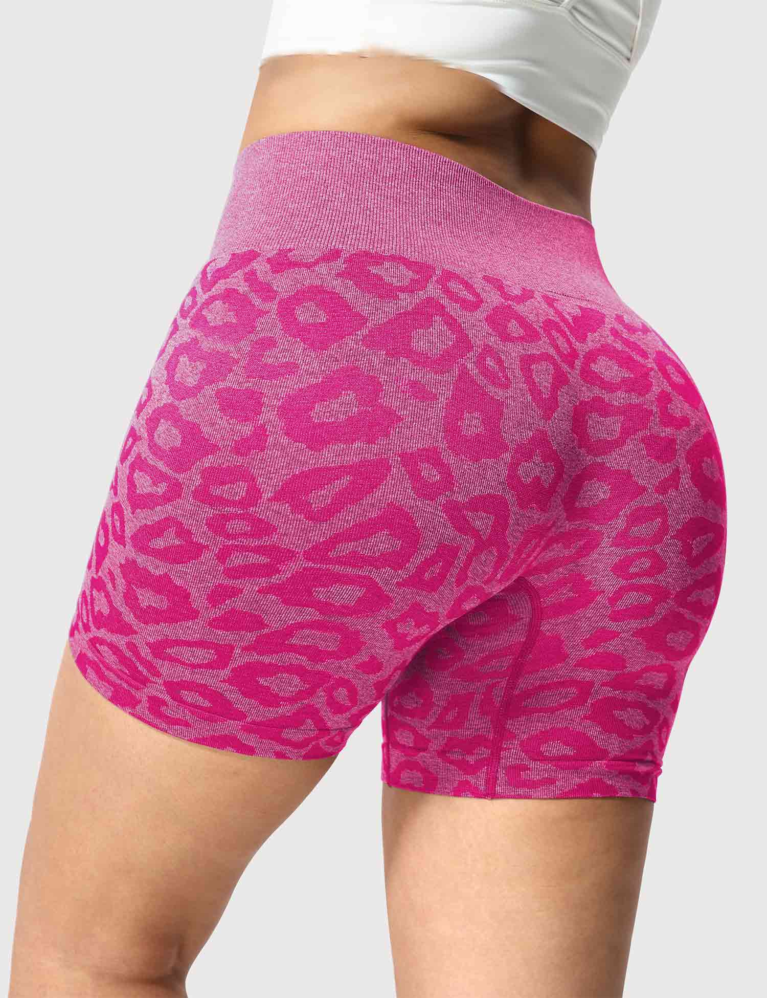 YGLEO Leopard Seamless Shorts