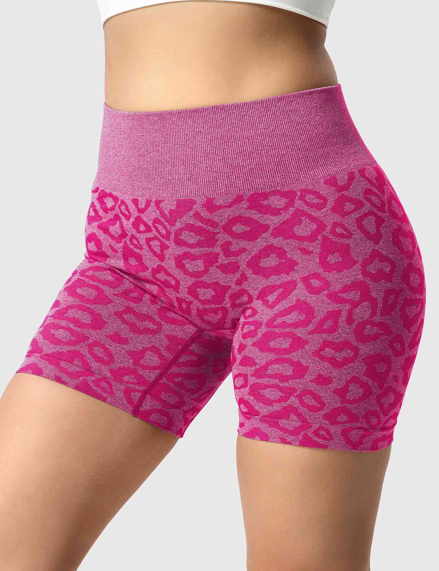 YGLEO Leopard Seamless Shorts