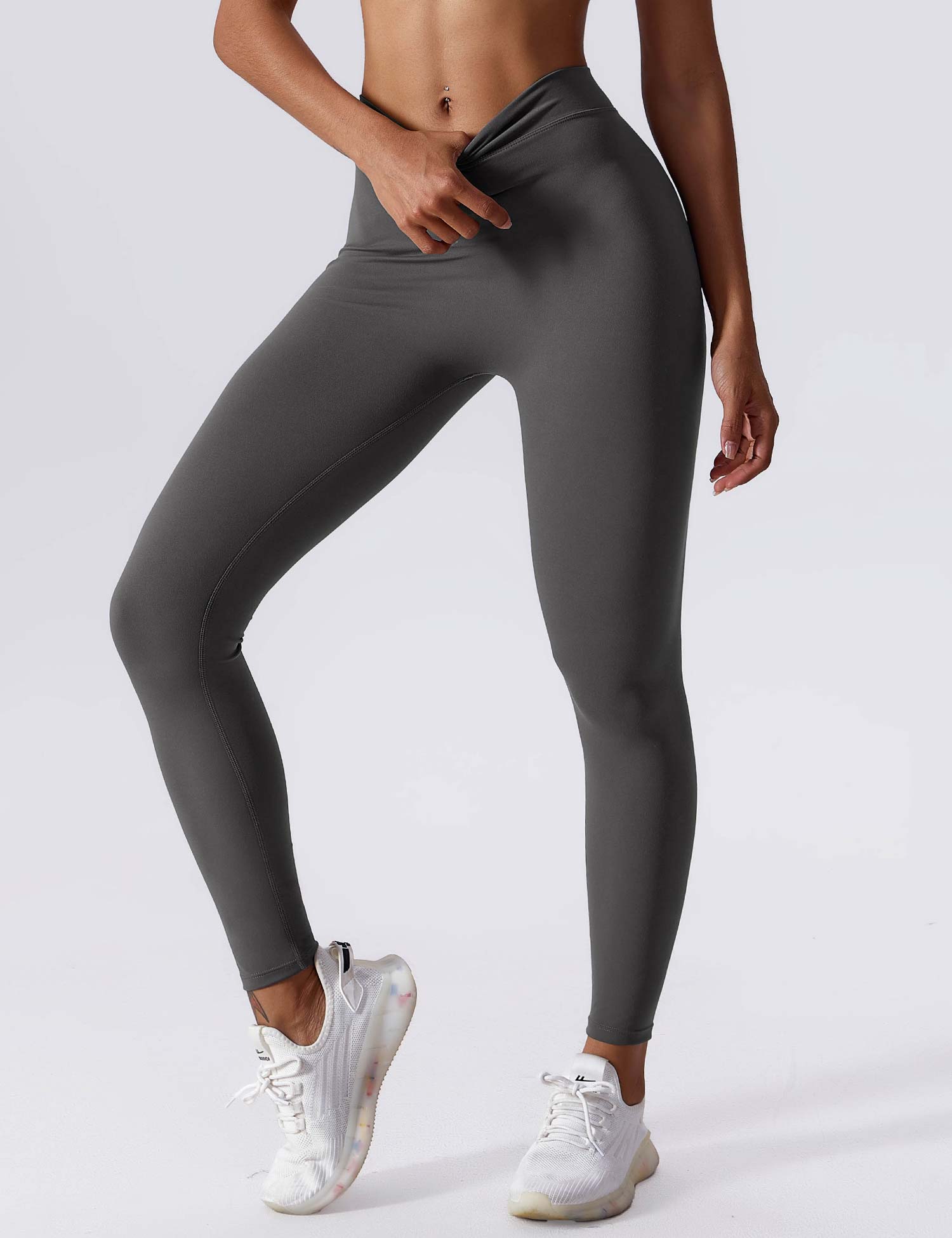 YGLEO V-back Ruched Leggings