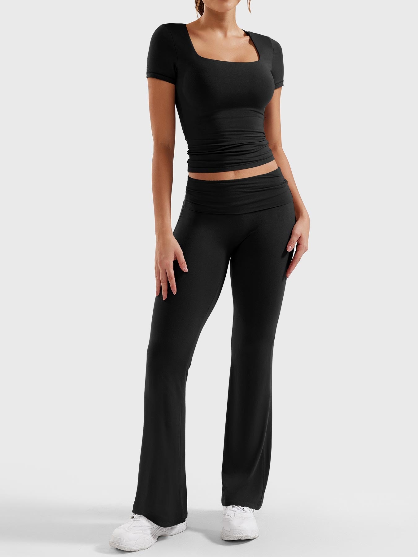 YGLEO Erna Flare Legging Lounge Sets