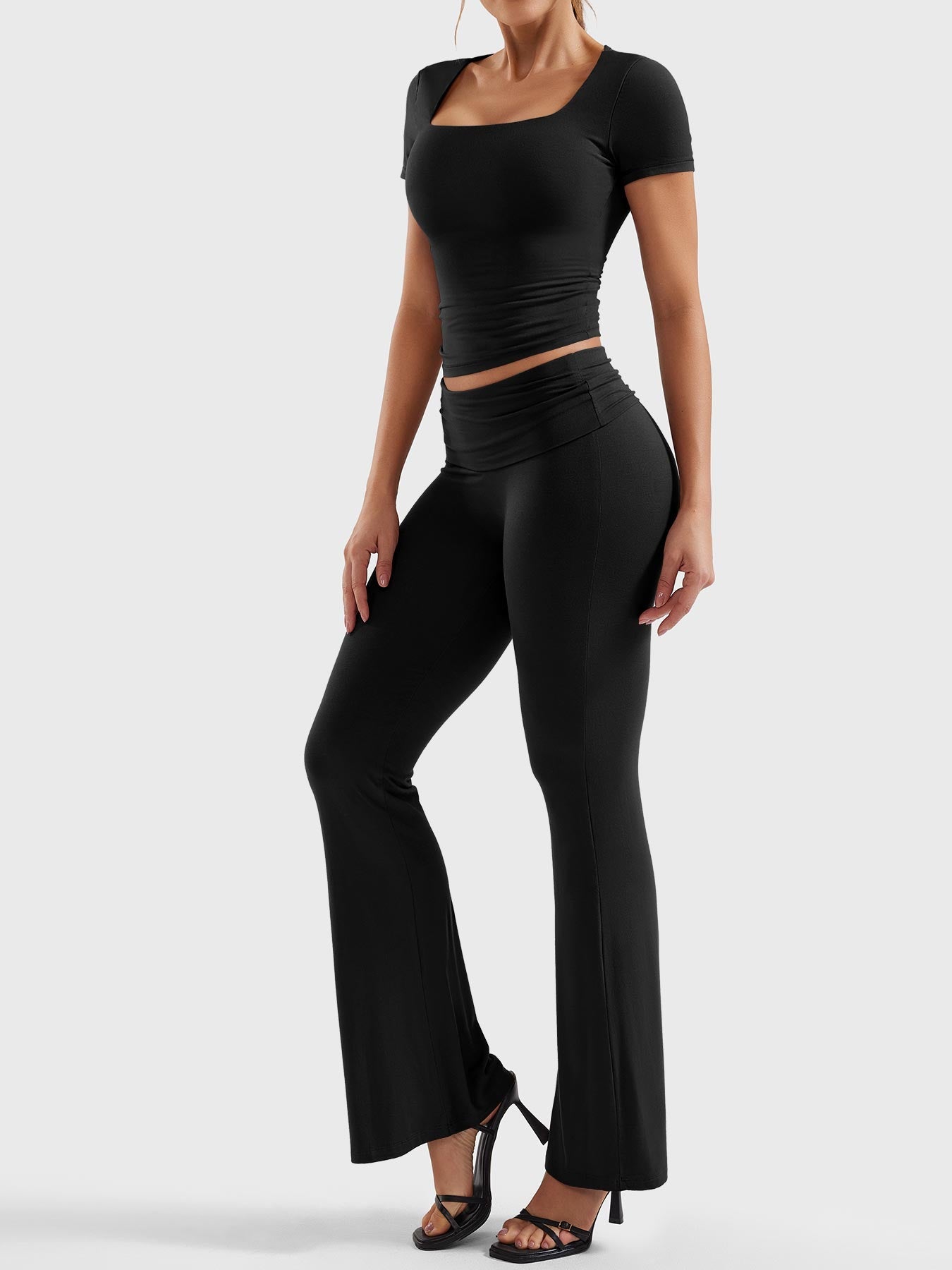 YGLEO Erna Flare Legging Lounge Sets
