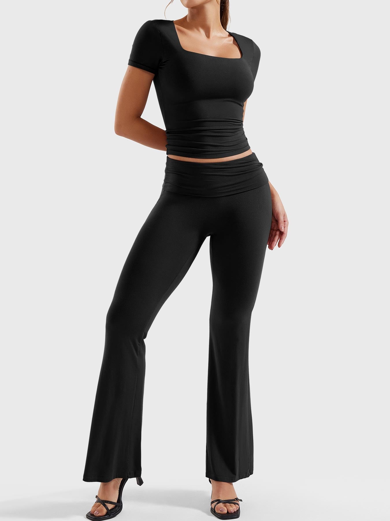 YGLEO Erna Flare Legging Lounge Sets