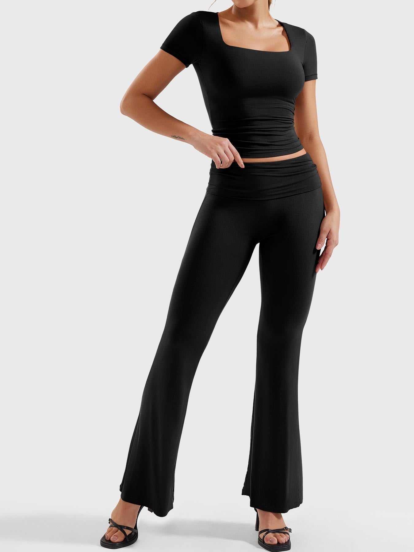 YGLEO Erna Flare Legging Lounge Sets