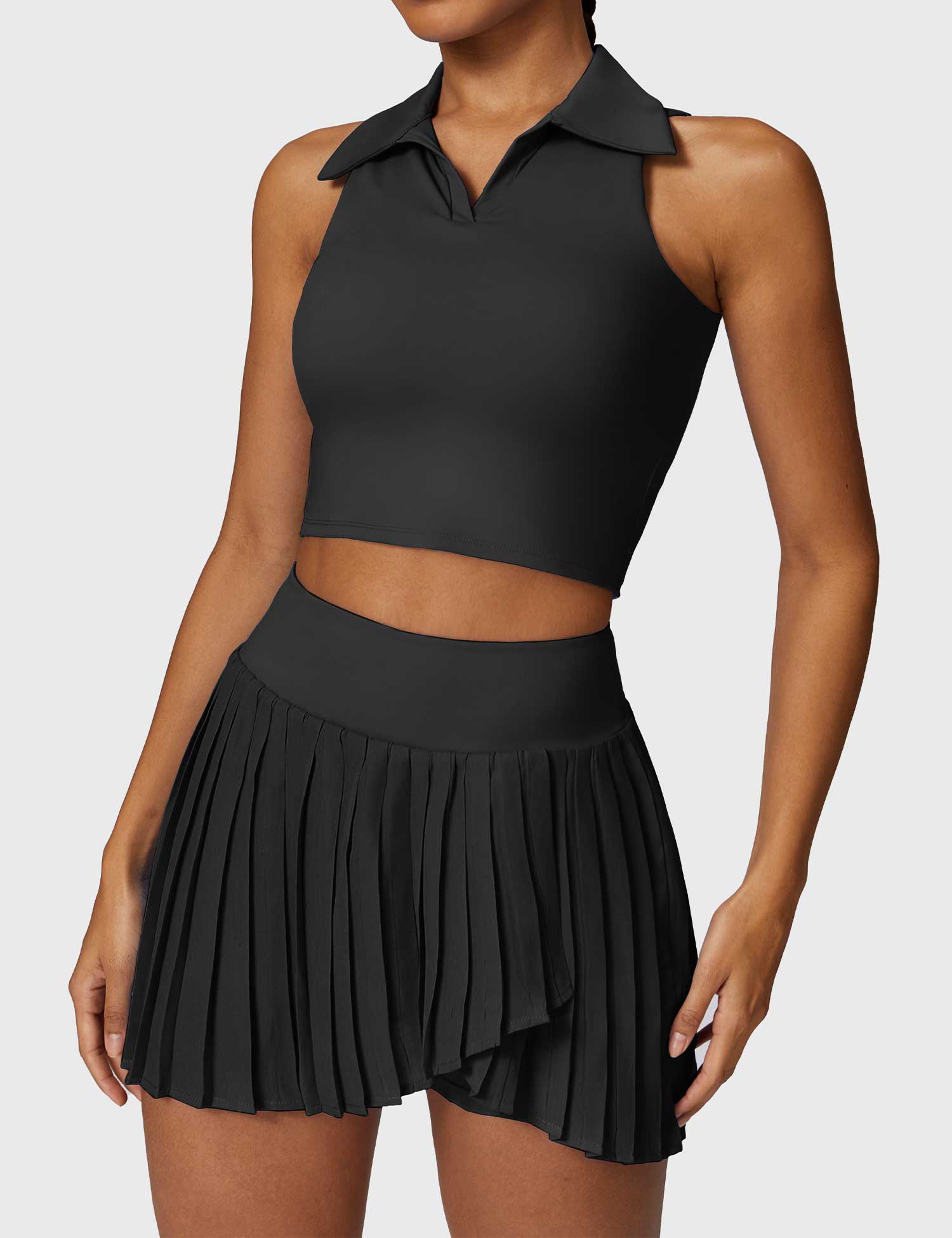 YGLEO Pleated Tennis Skirt