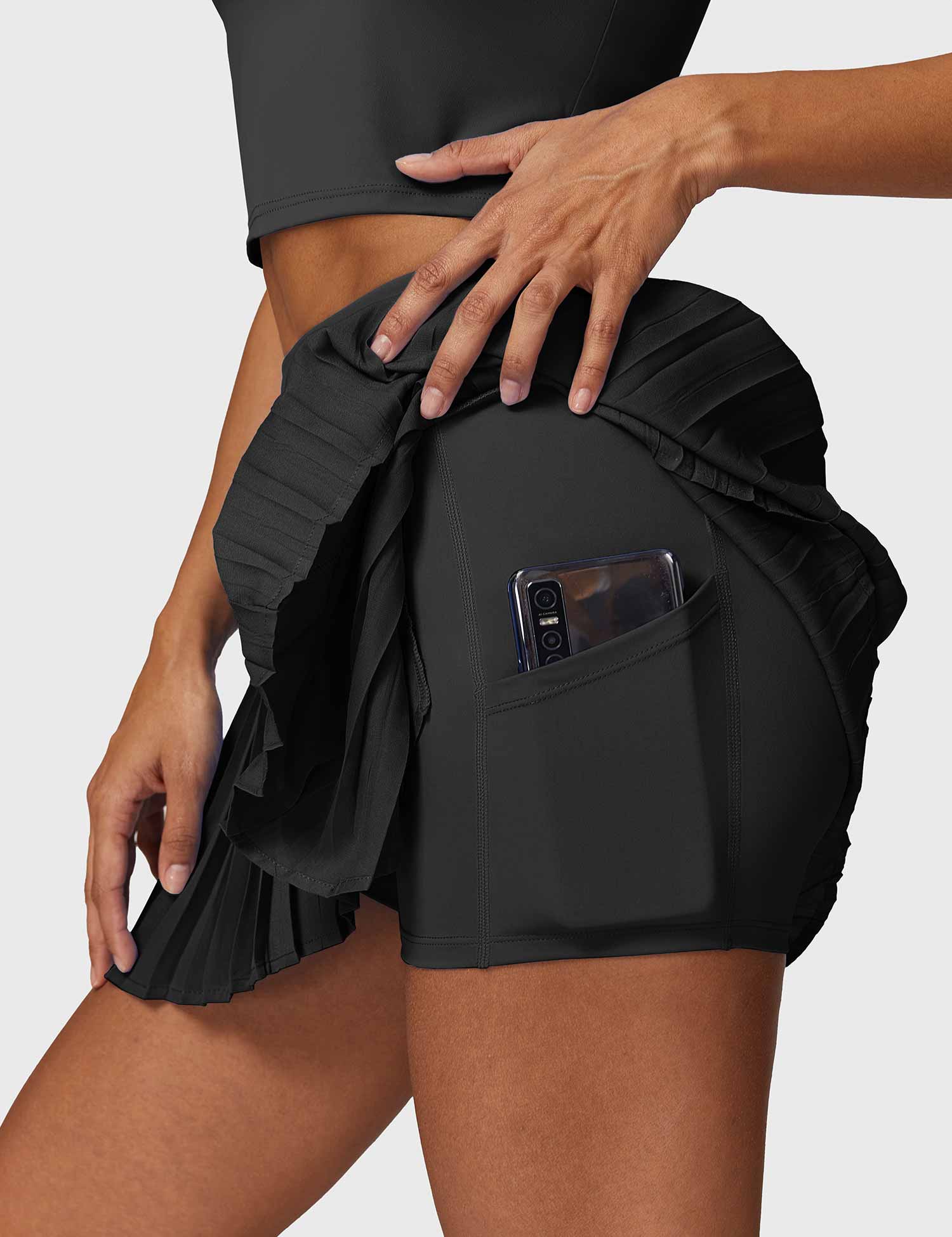 YGLEO Pleated Tennis Skirt