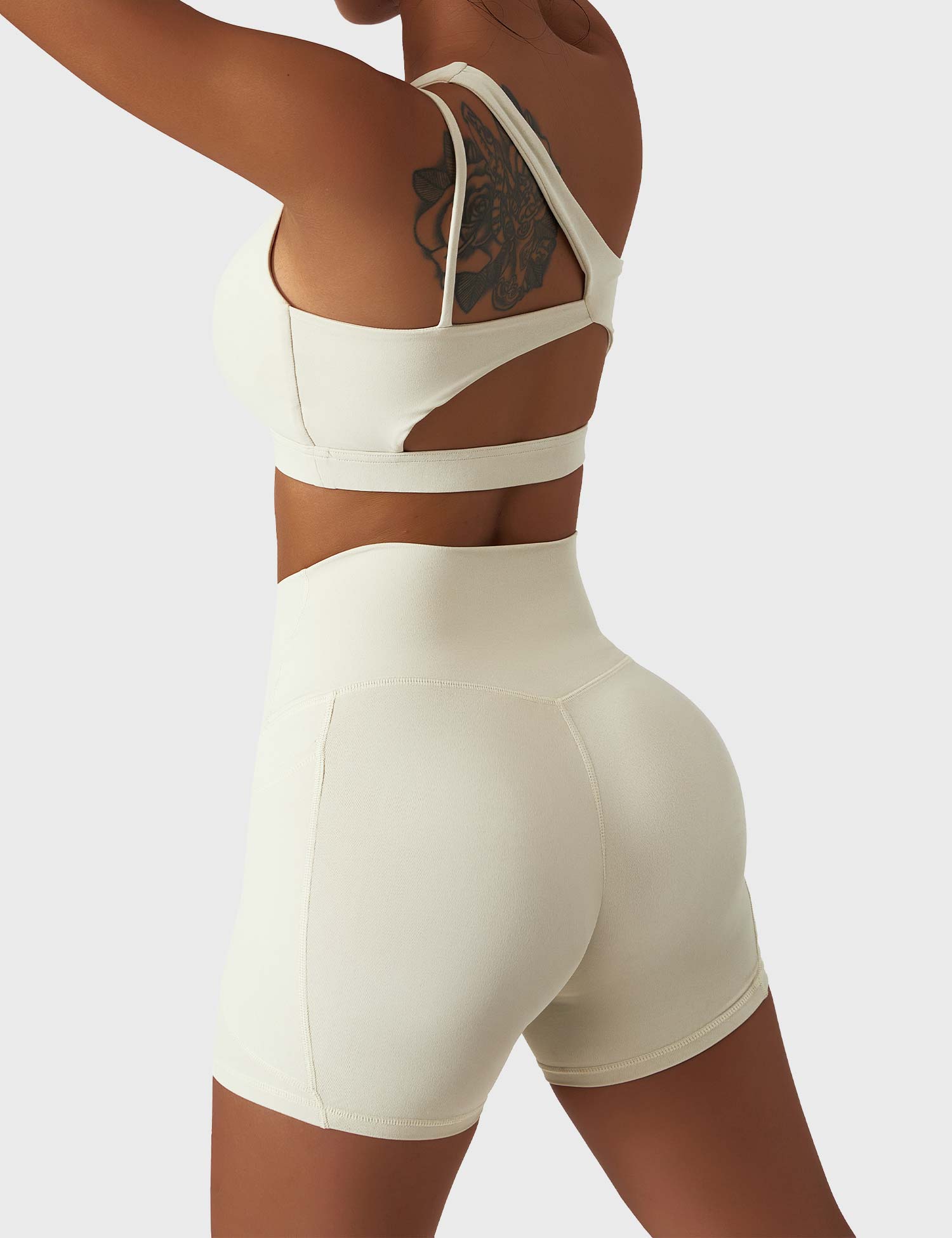 YGLEO One Shoulder Sports Set