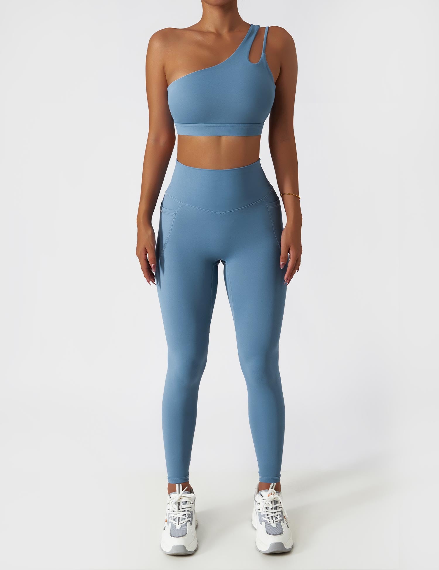 YGLEO One Shoulder Sports Set