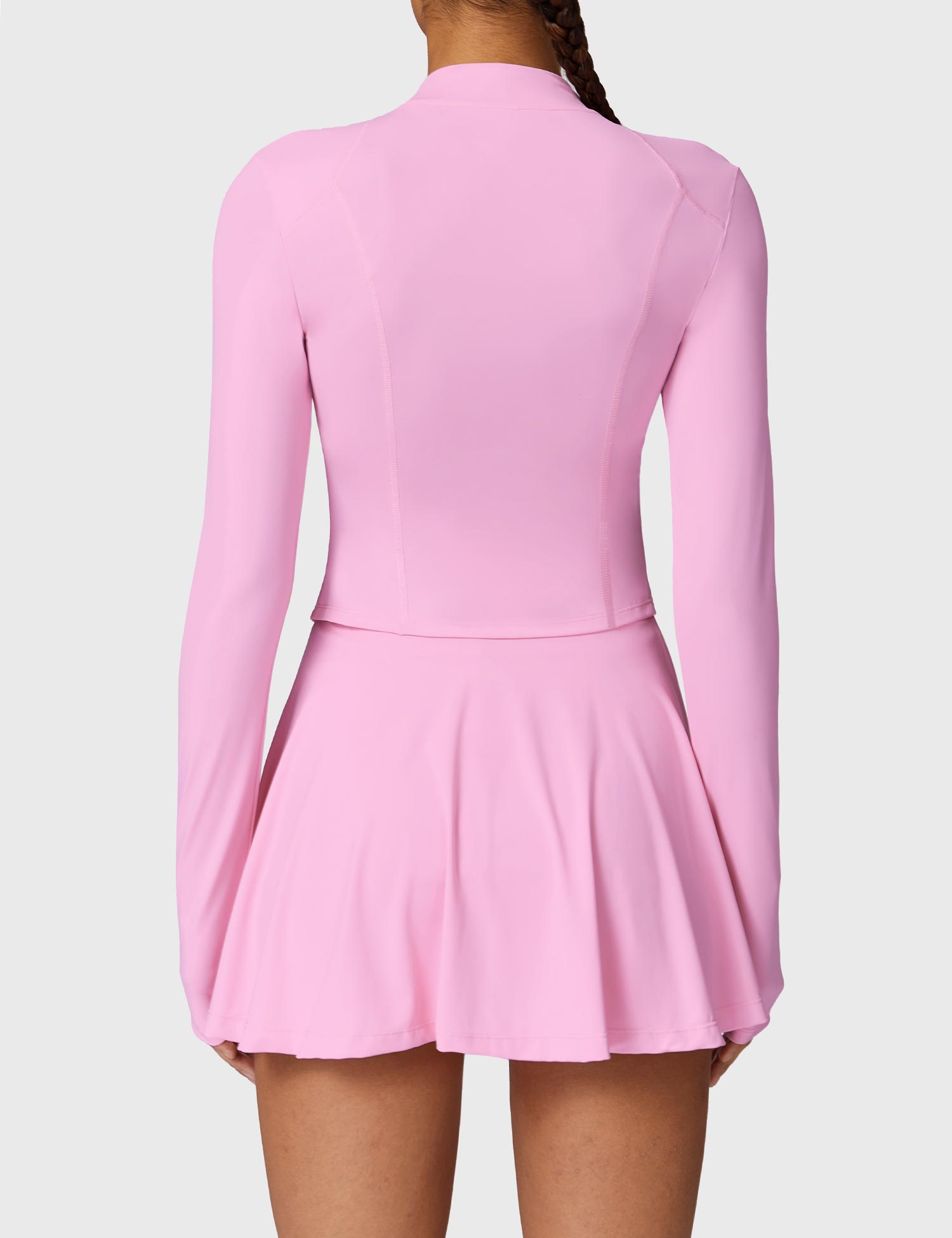 YGLEO Long Sleeve Tennis Skirt Sets
