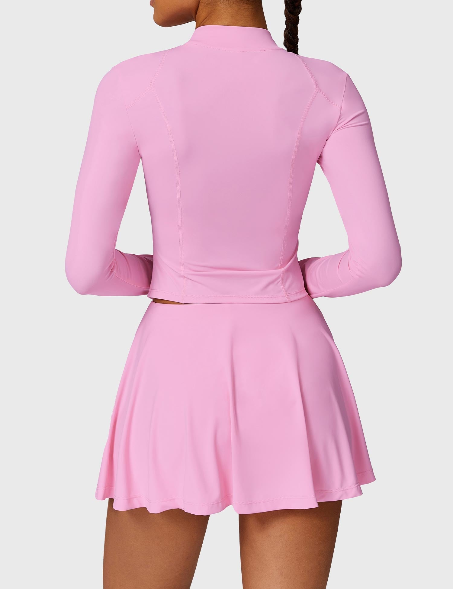 YGLEO Long Sleeve Tennis Skirt Sets