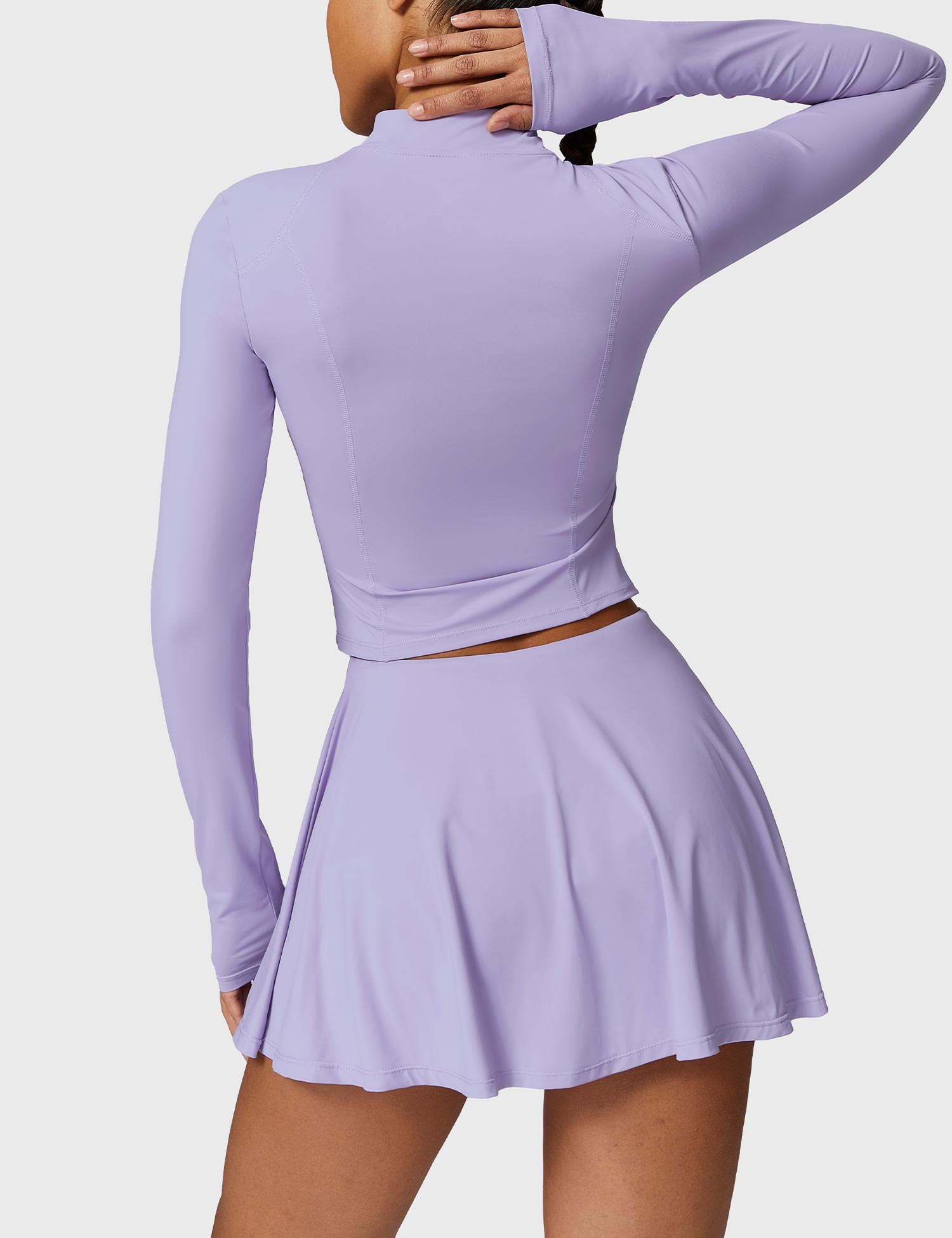 YGLEO Long Sleeve Tennis Skirt Sets