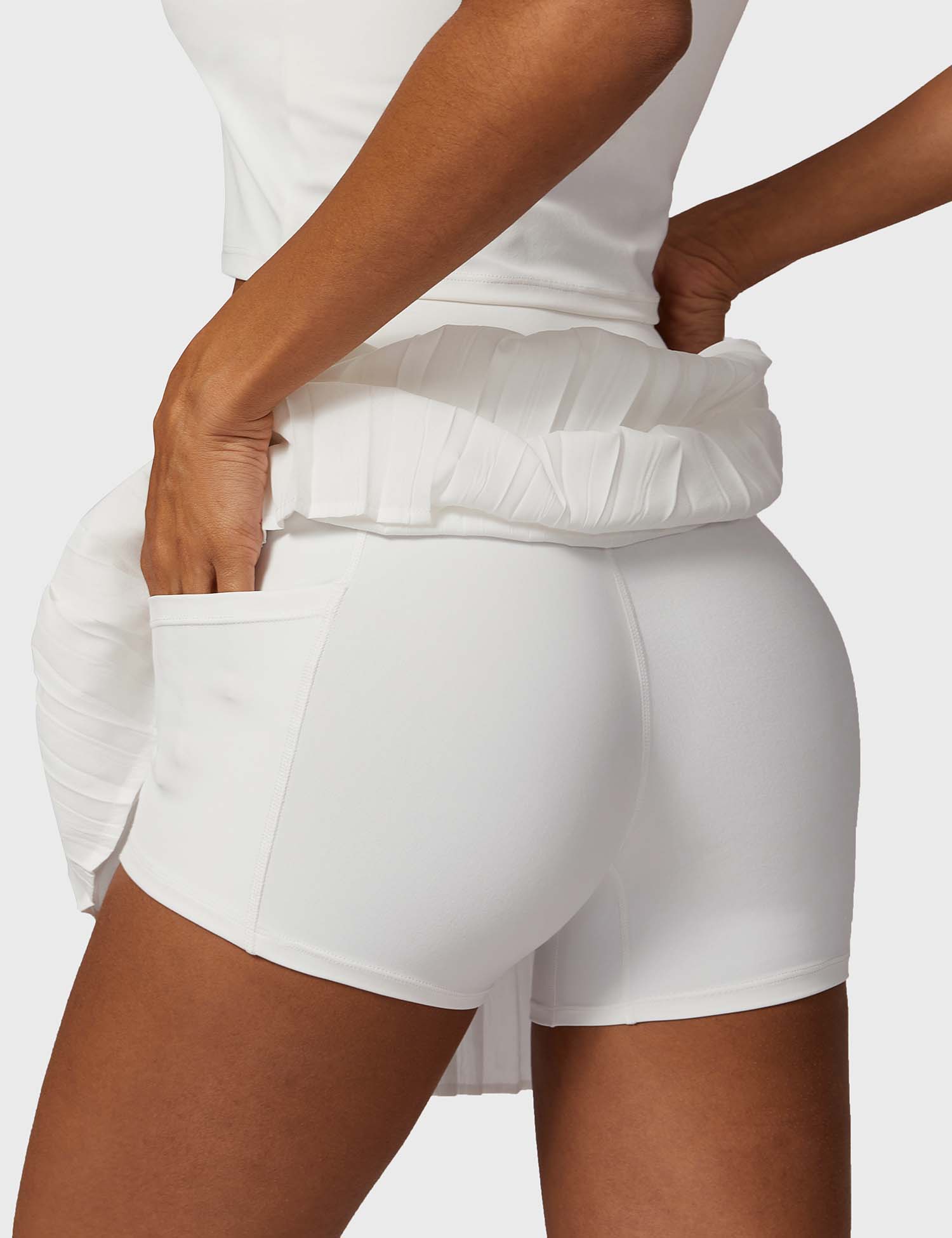 YGLEO Crop Top Tennis Skirt Sets