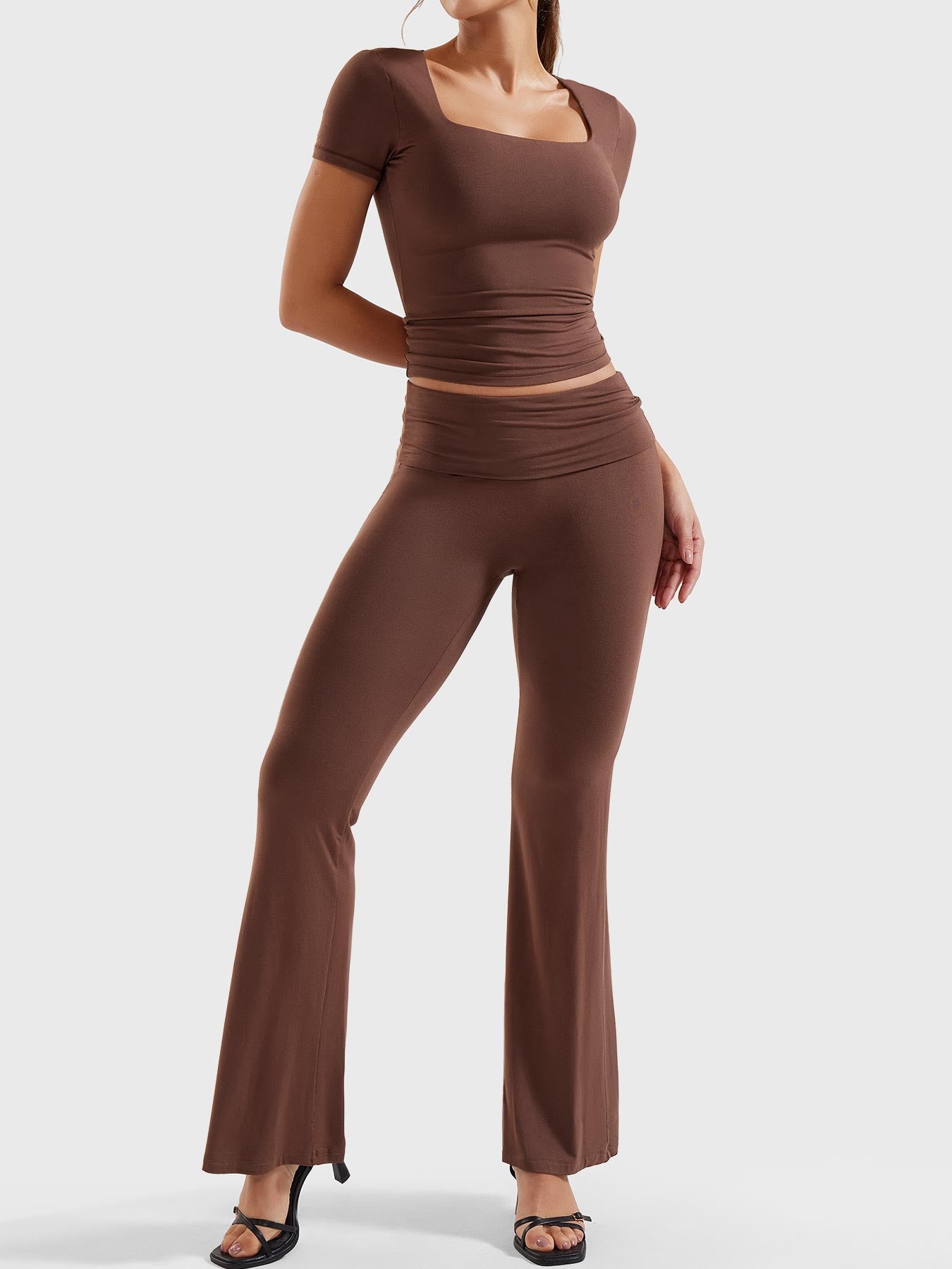 YGLEO Erna Flare Legging Lounge Sets