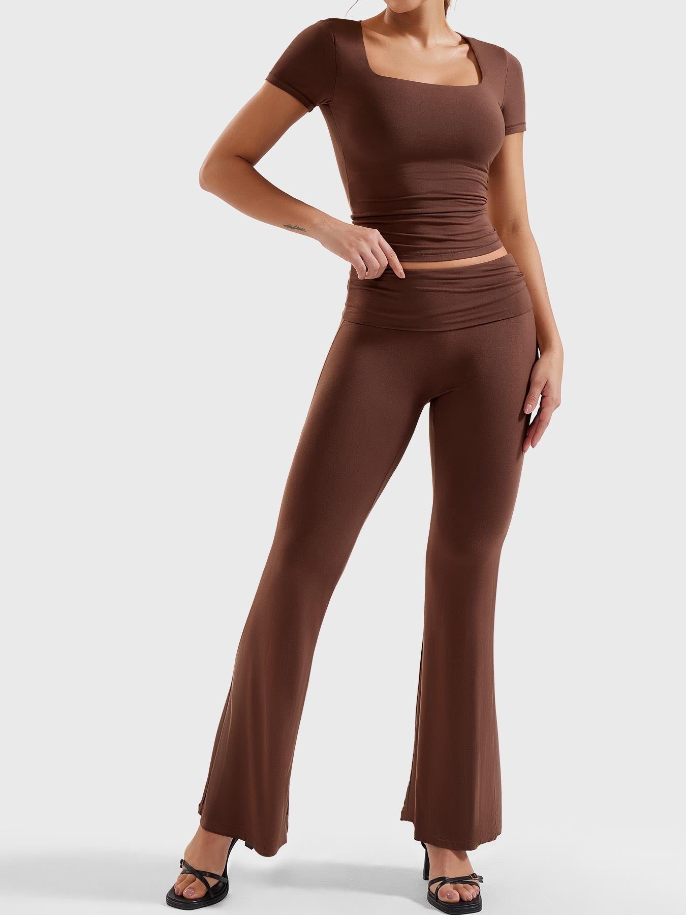 YGLEO Erna Flare Legging Lounge Sets