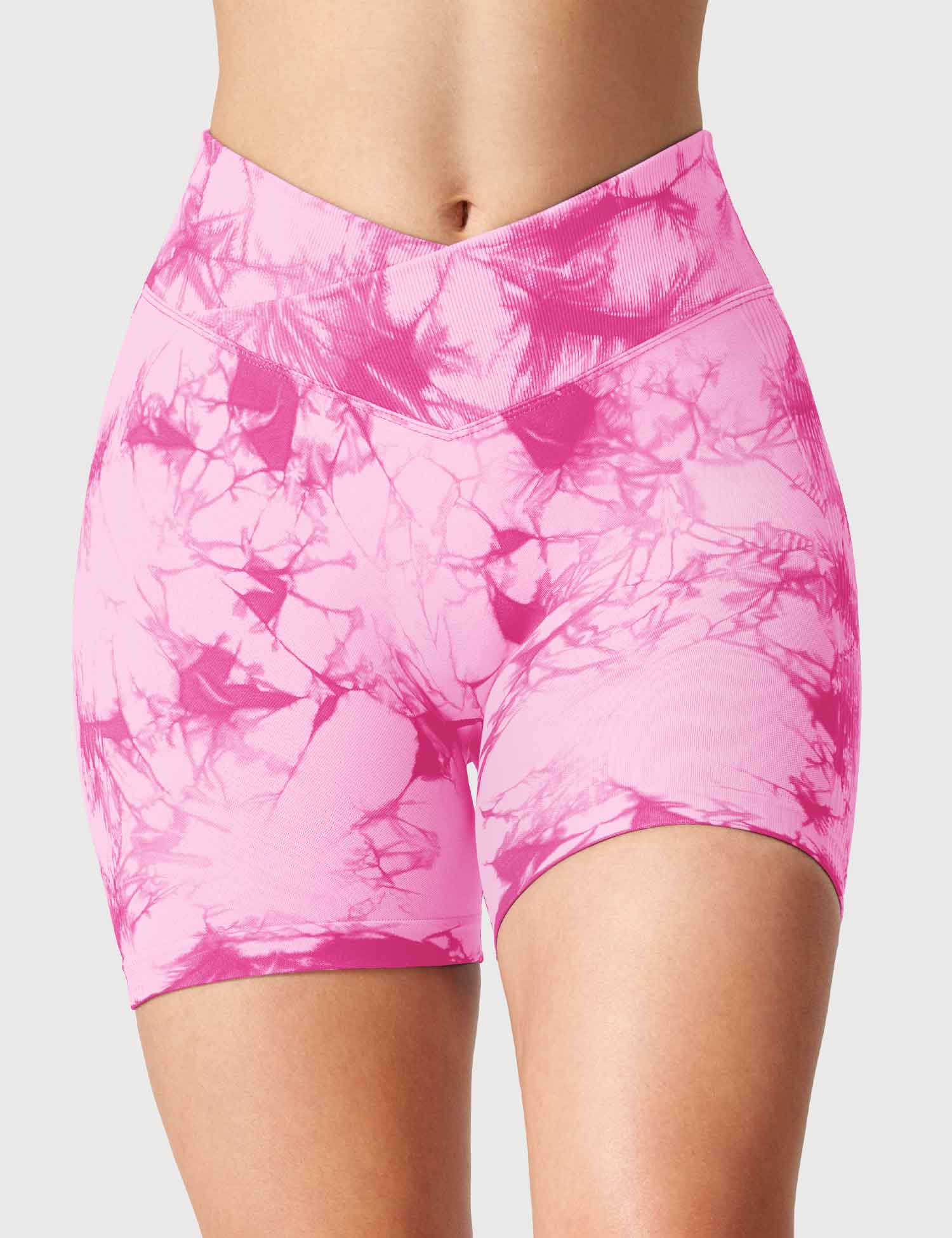 YGLEO V-Waistband Tie Dye Shorts