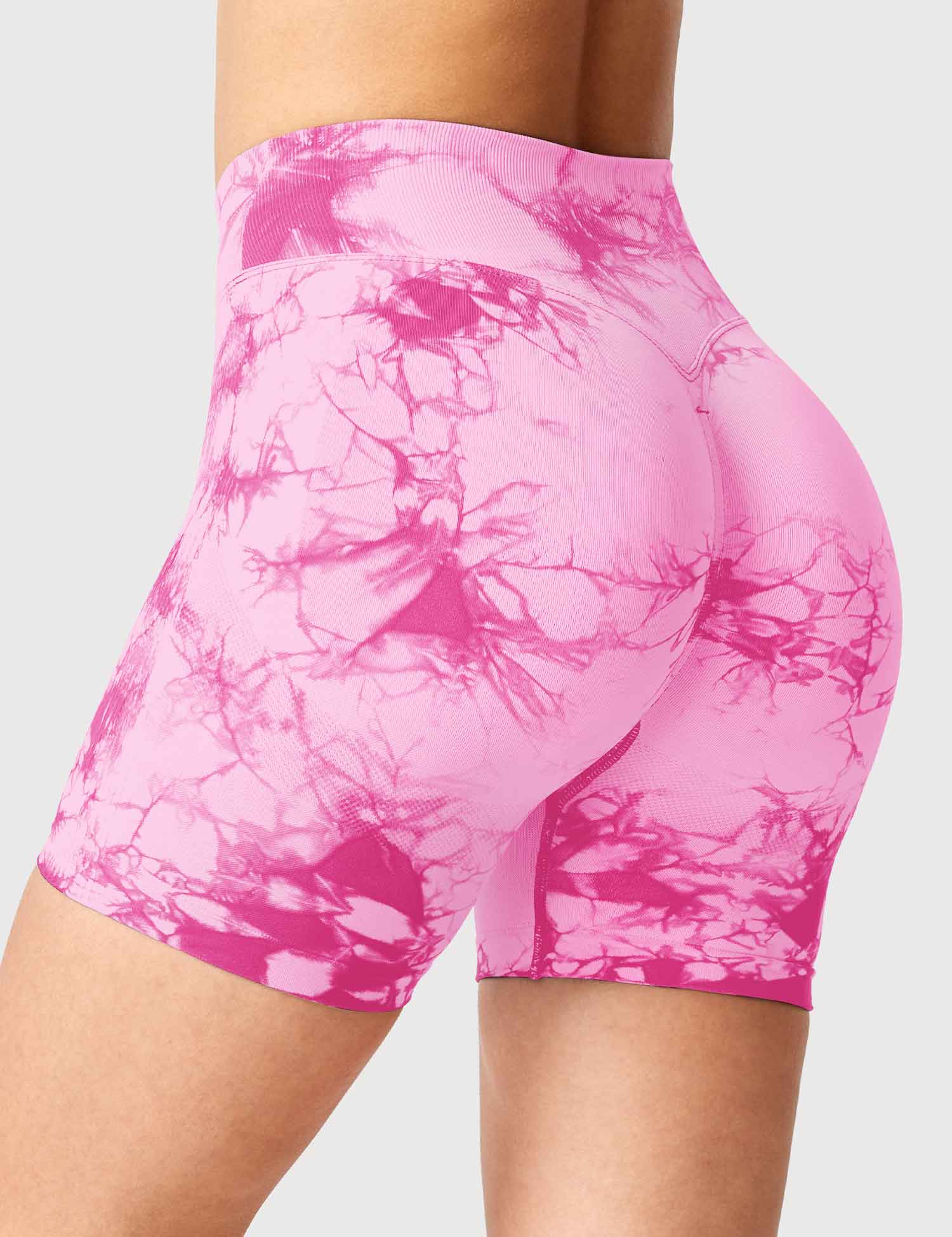YGLEO V-Waistband Tie Dye Shorts