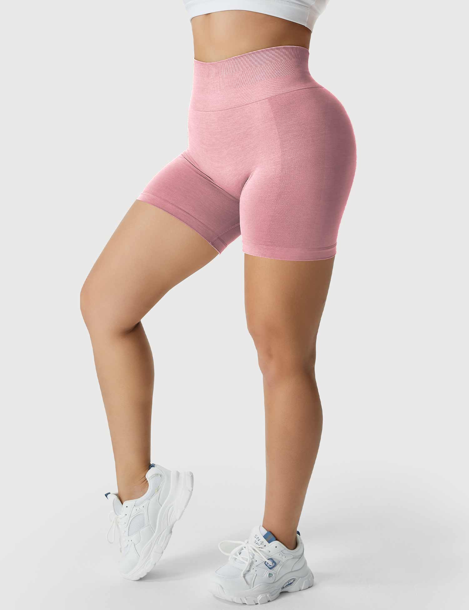 YGLEO Light Color Amplify Seamless Shorts