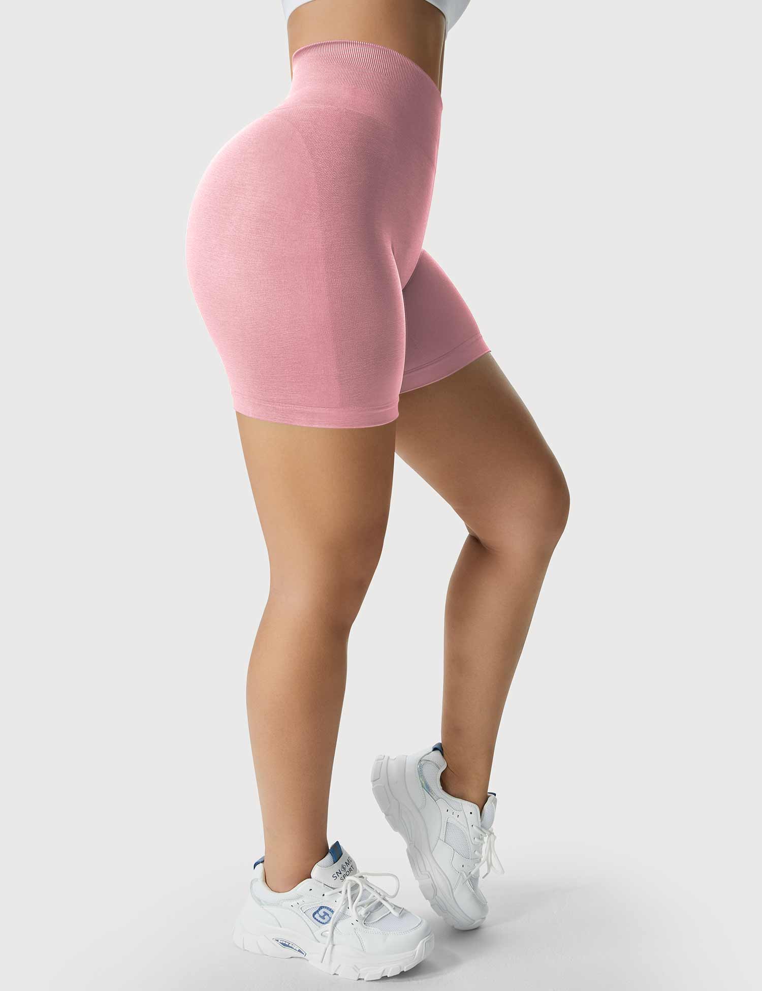 YGLEO Light Color Amplify Seamless Shorts
