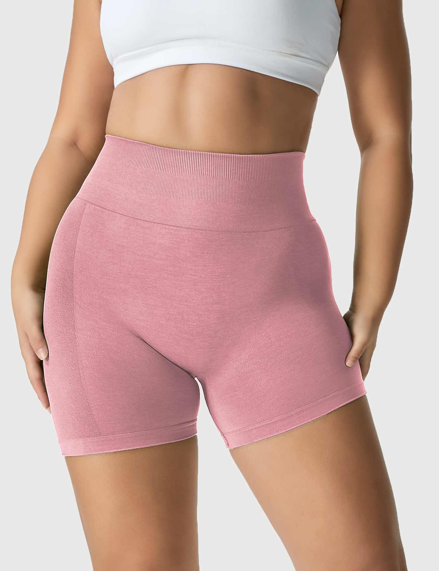 YGLEO Light Color Amplify Seamless Shorts