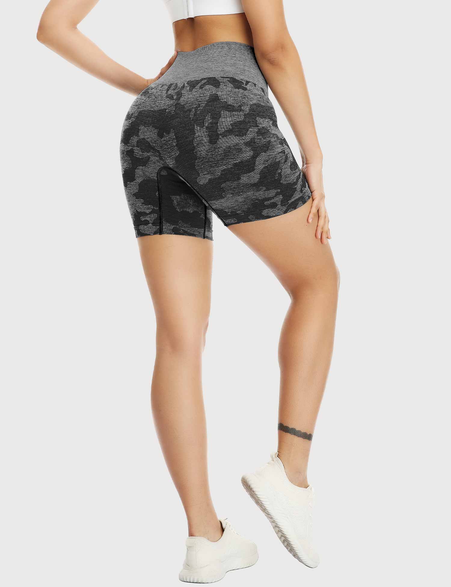YGLEO Camo Seamless Shorts