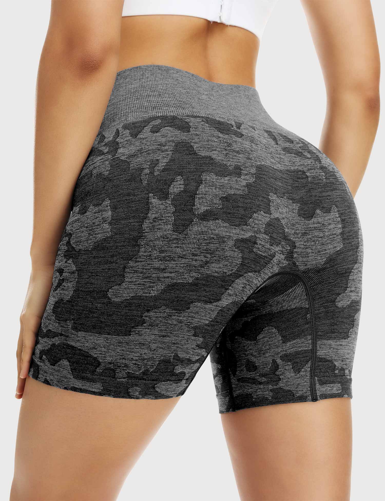 YGLEO Camo Seamless Shorts