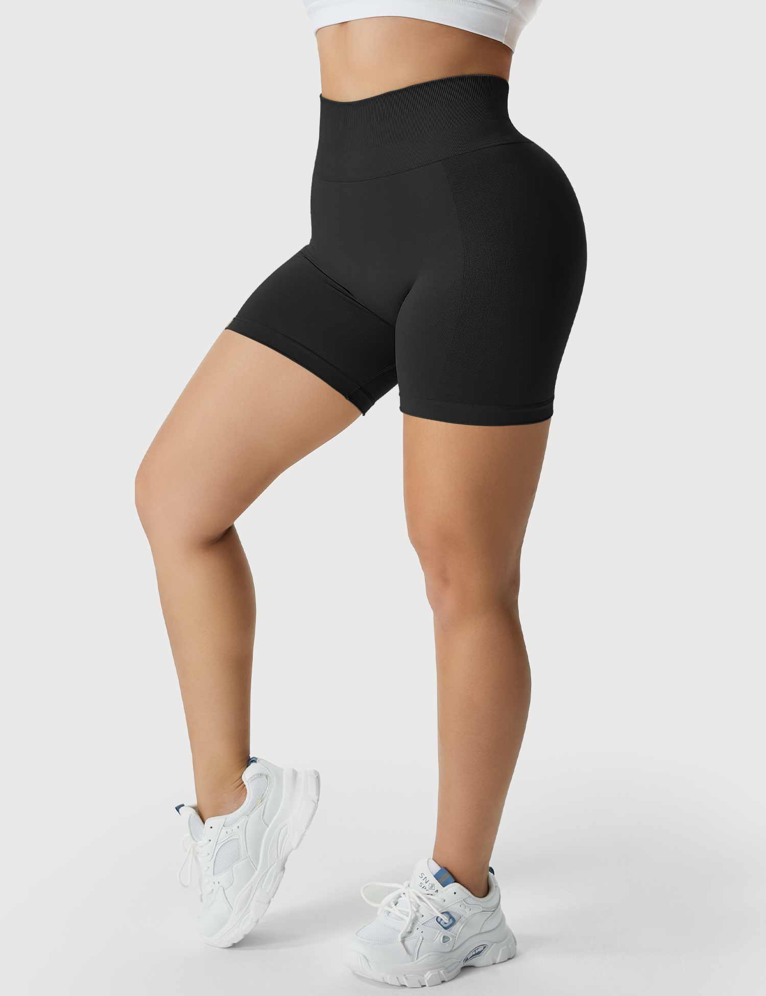YGLEO Light Color Amplify Seamless Shorts