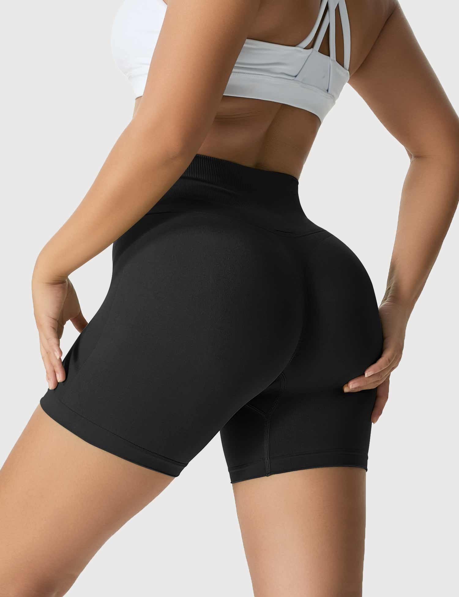 YGLEO Light Color Amplify Seamless Shorts