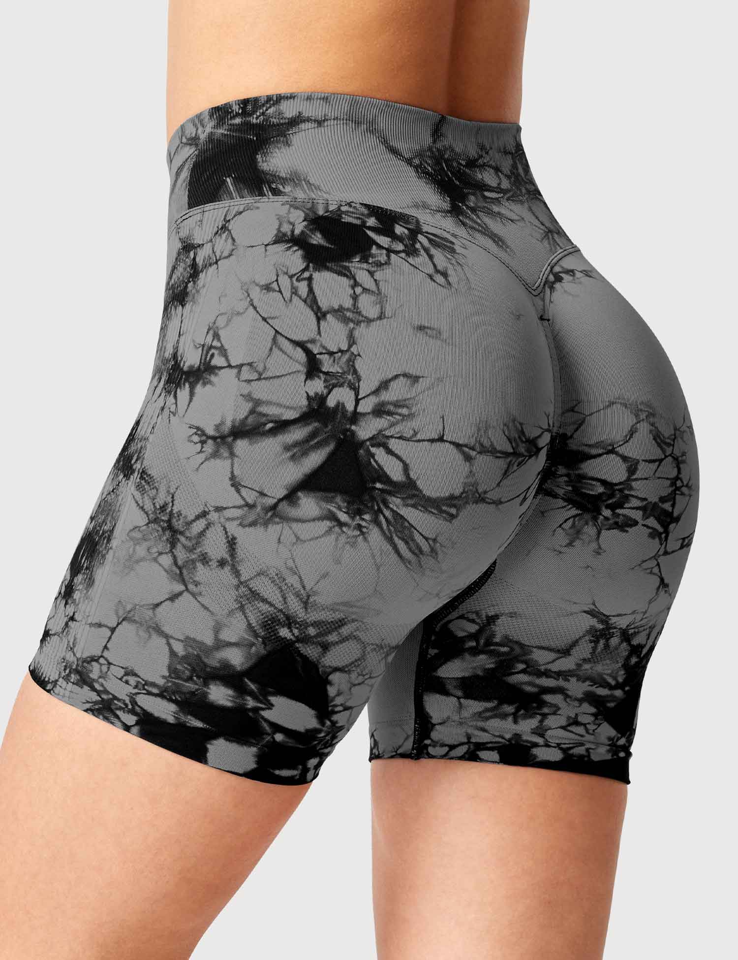 YGLEO V-Waistband Tie Dye Shorts