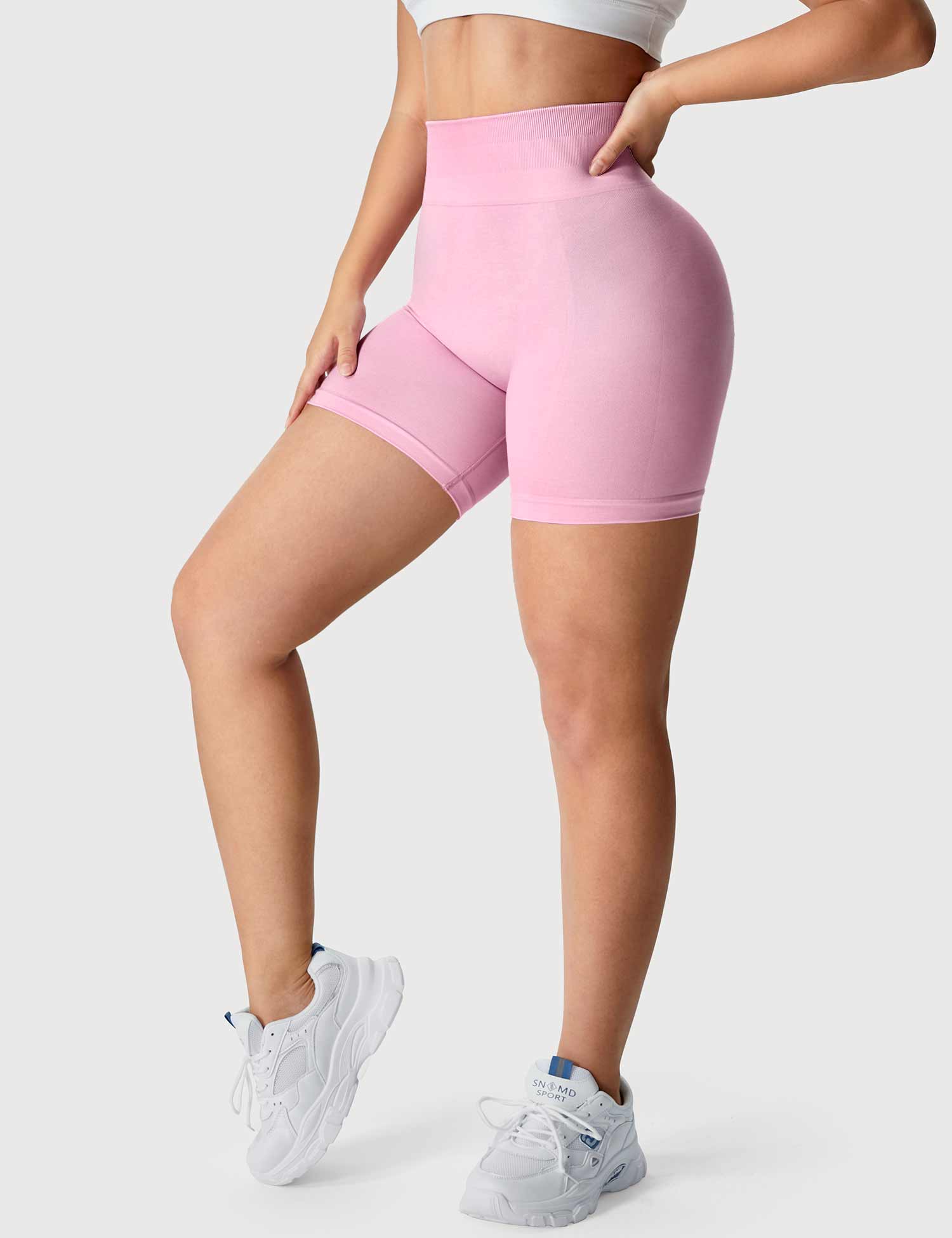 YGLEO Light Color Amplify Seamless Shorts