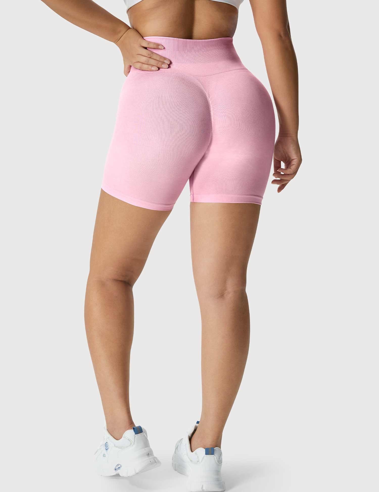 YGLEO Light Color Amplify Seamless Shorts