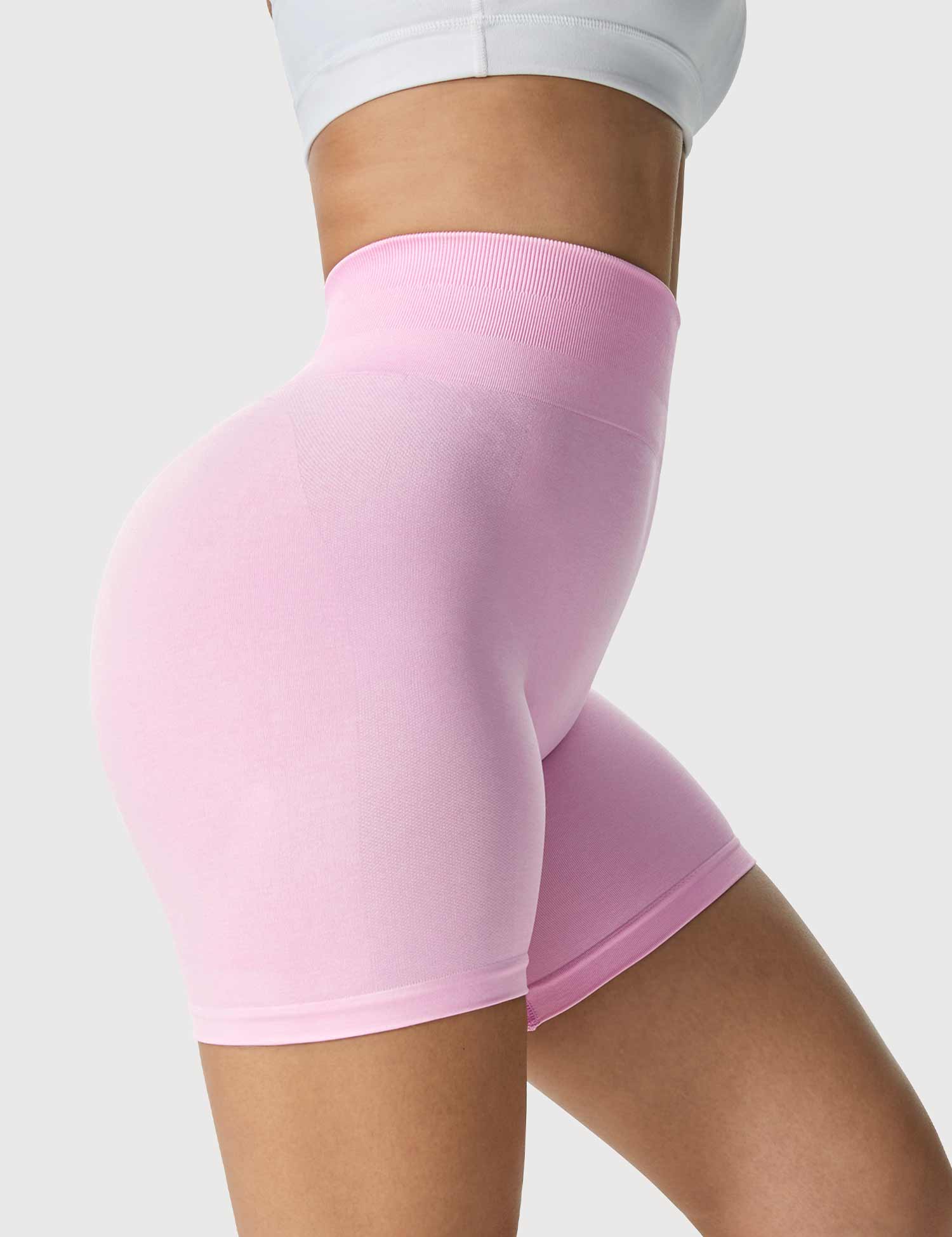 YGLEO Light Color Amplify Seamless Shorts