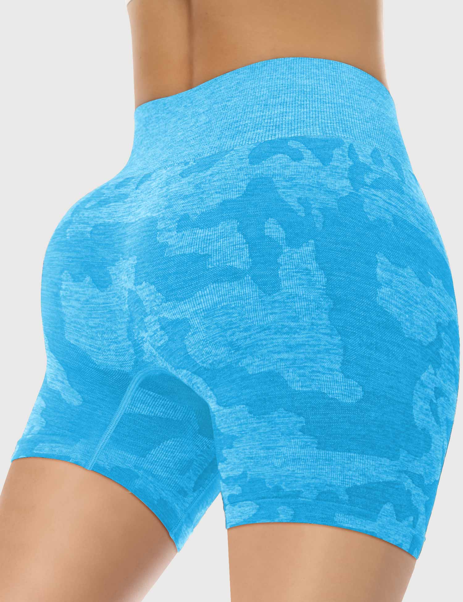 YGLEO Camo Seamless Shorts