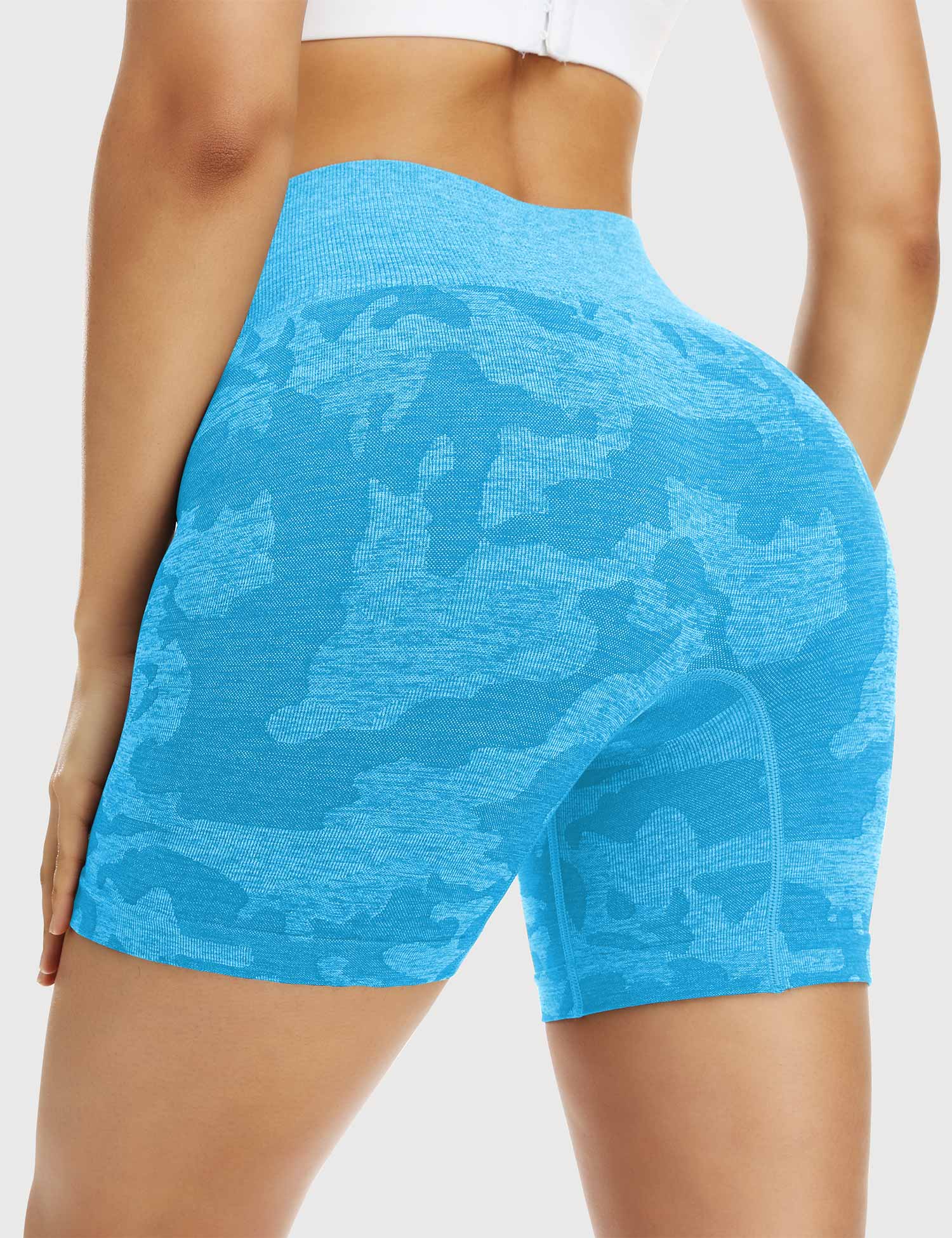 YGLEO Camo Seamless Shorts