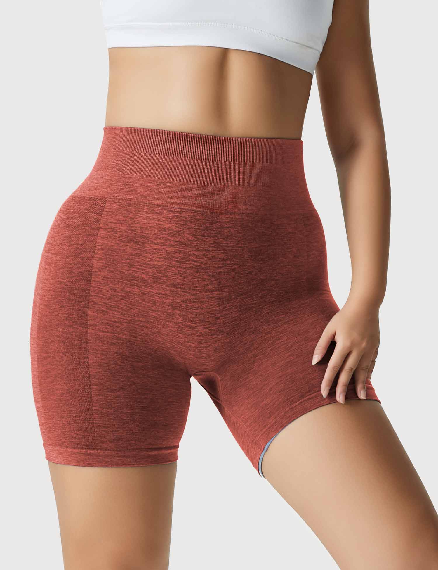 YGLEO Light Color Amplify Seamless Shorts