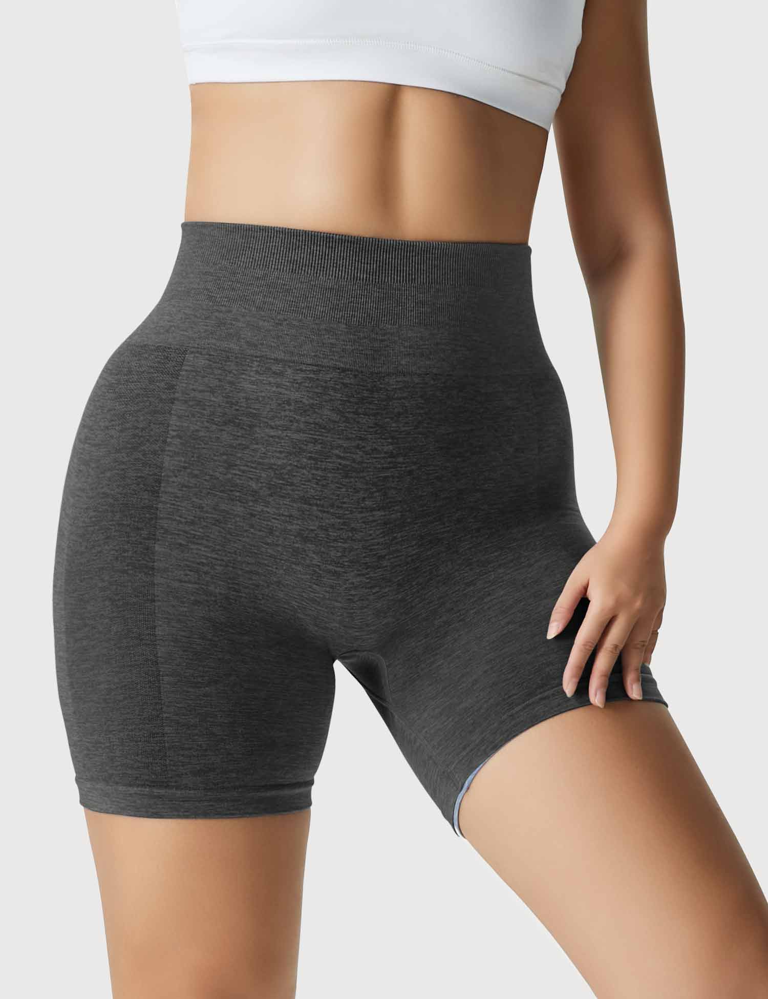 YGLEO Light Color Amplify Seamless Shorts