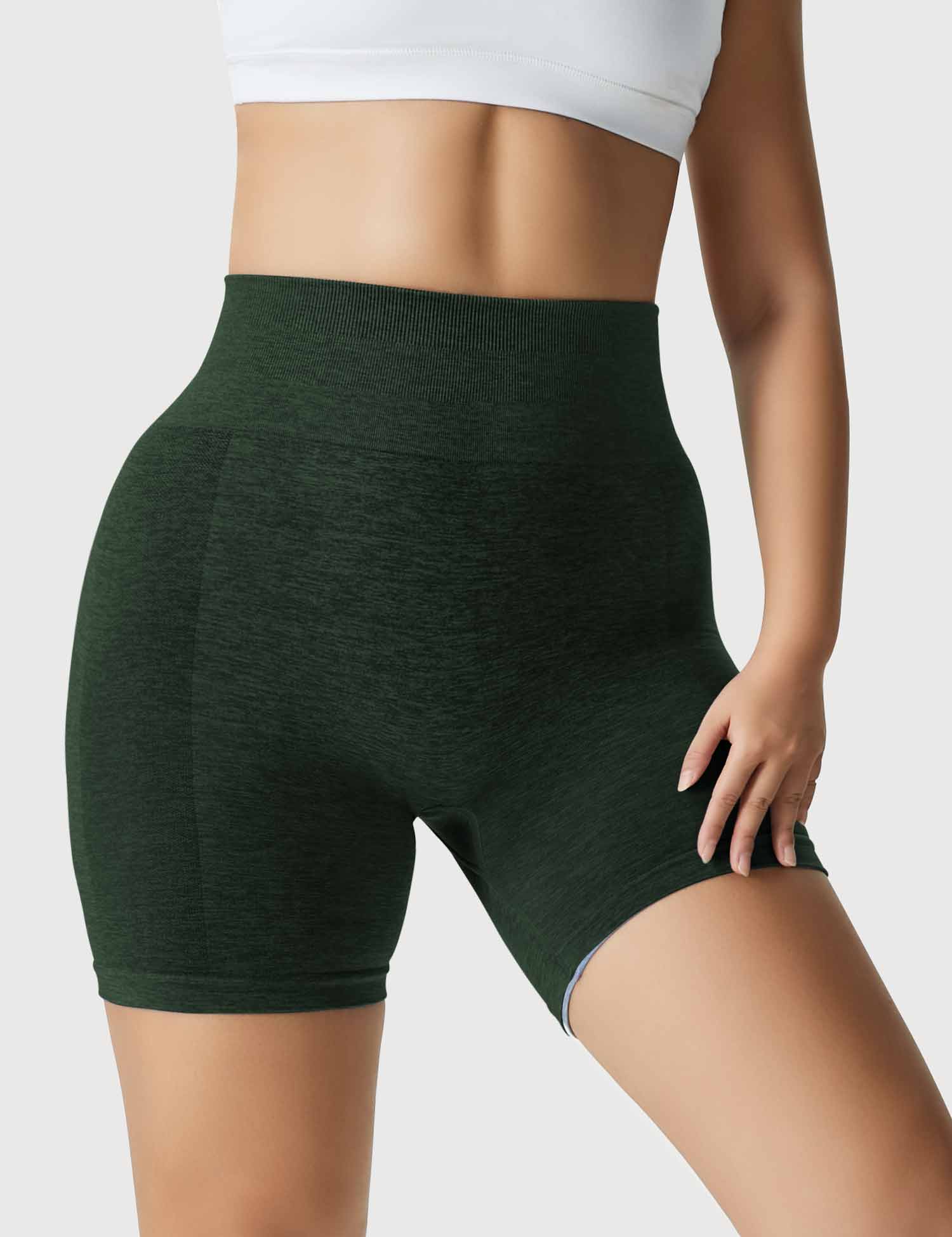 YGLEO Light Color Amplify Seamless Shorts