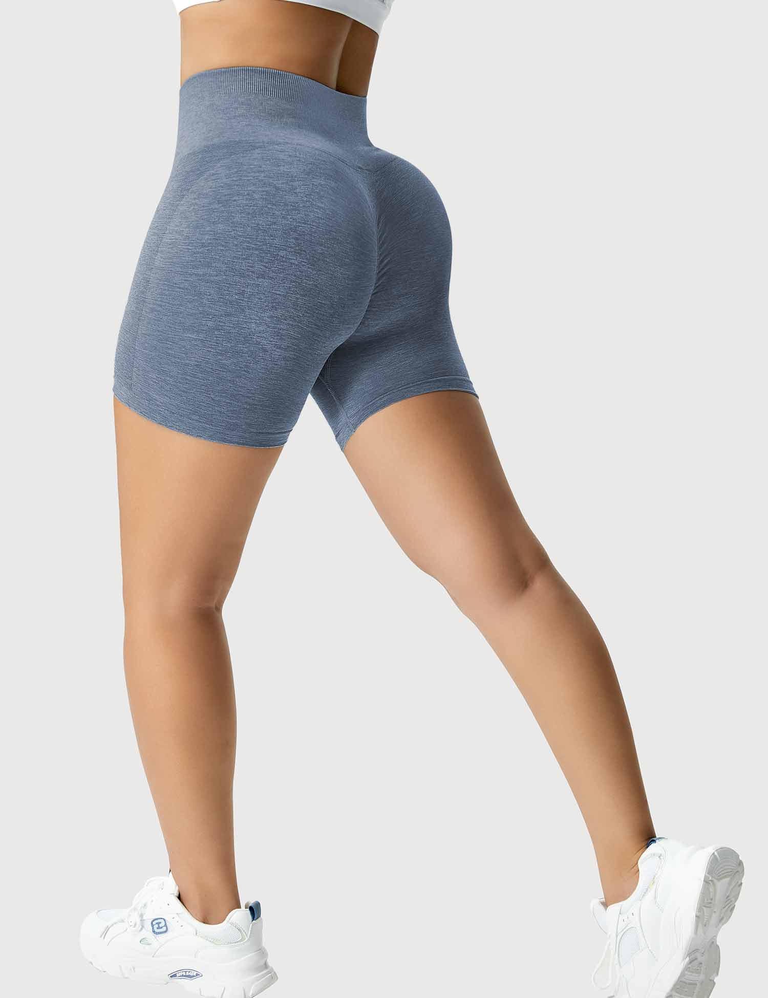 YGLEO Light Color Amplify Seamless Shorts