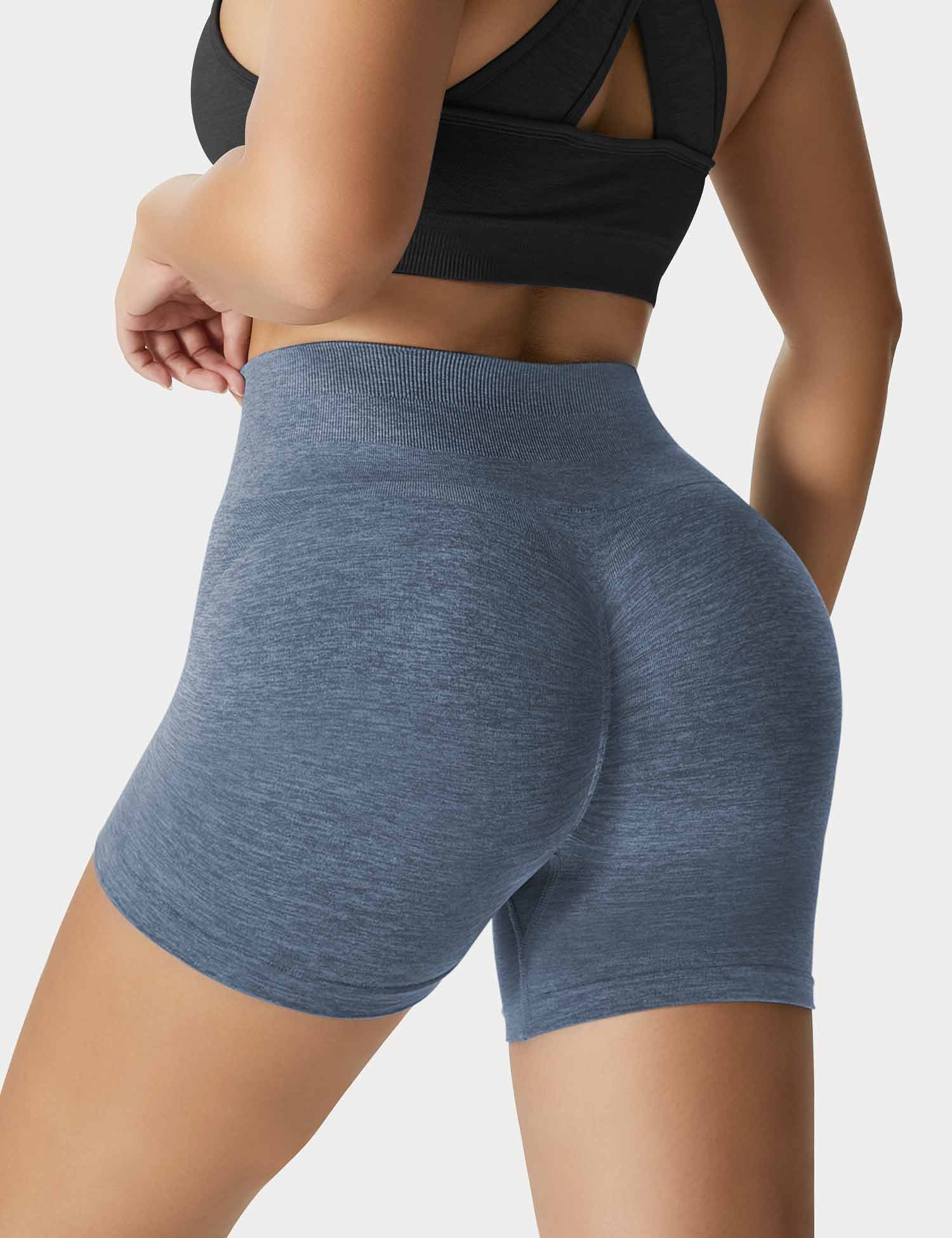 YGLEO Light Color Amplify Seamless Shorts