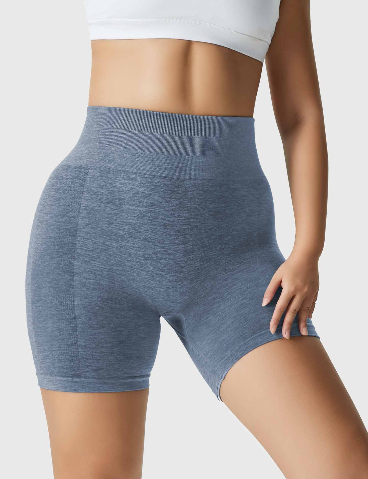 YGLEO Light Color Amplify Seamless Shorts
