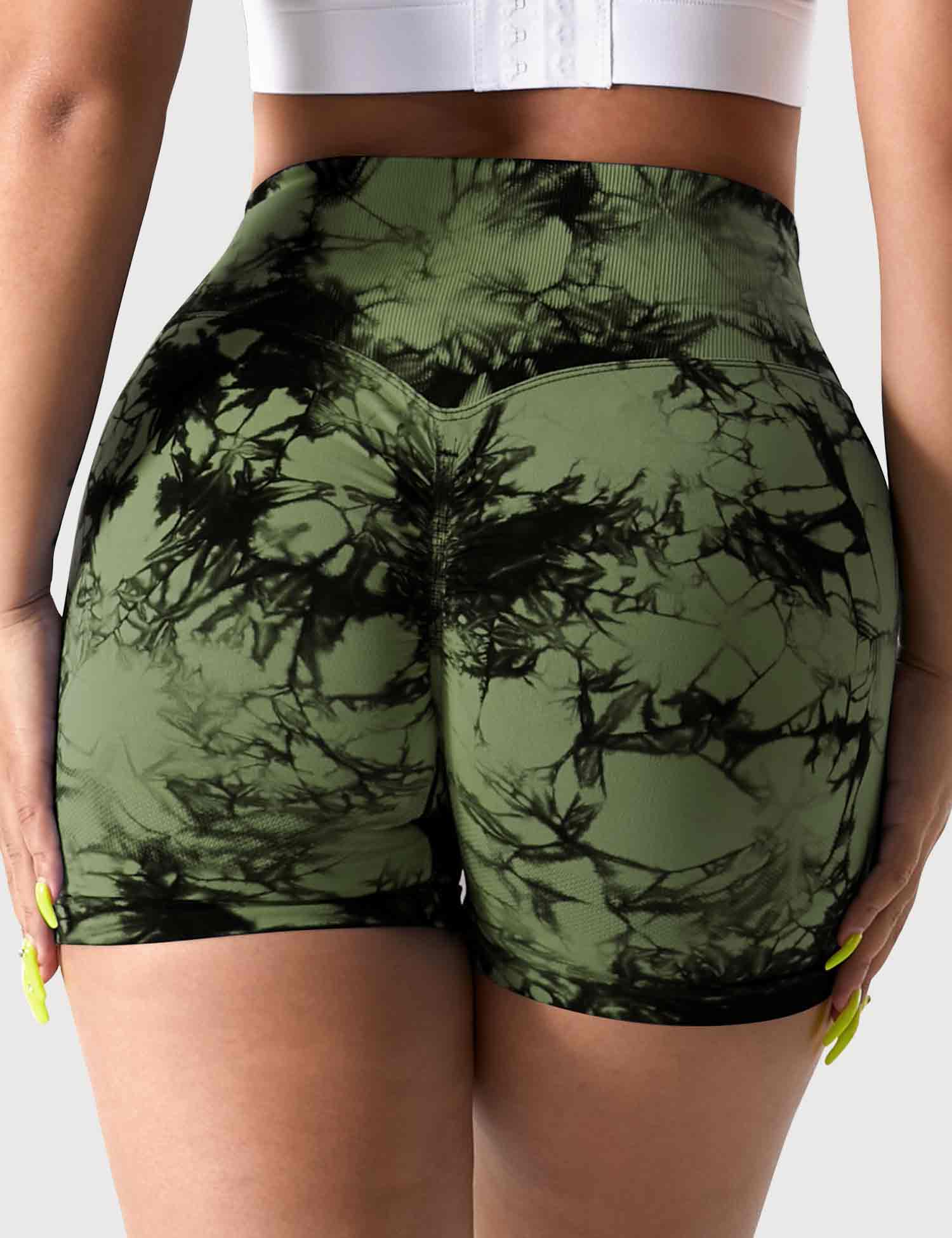 YGLEO 3.6"Professional Tie Dye Shorts